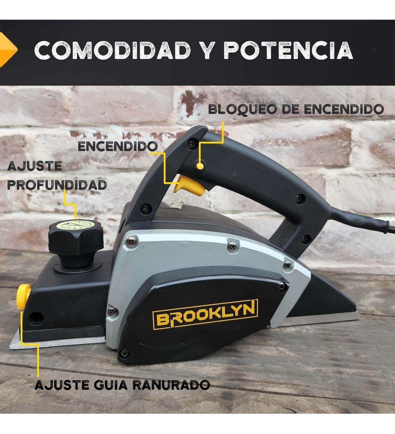 Cepillo Cepilladora Electrica para Madera de Mano Brooklyn-3