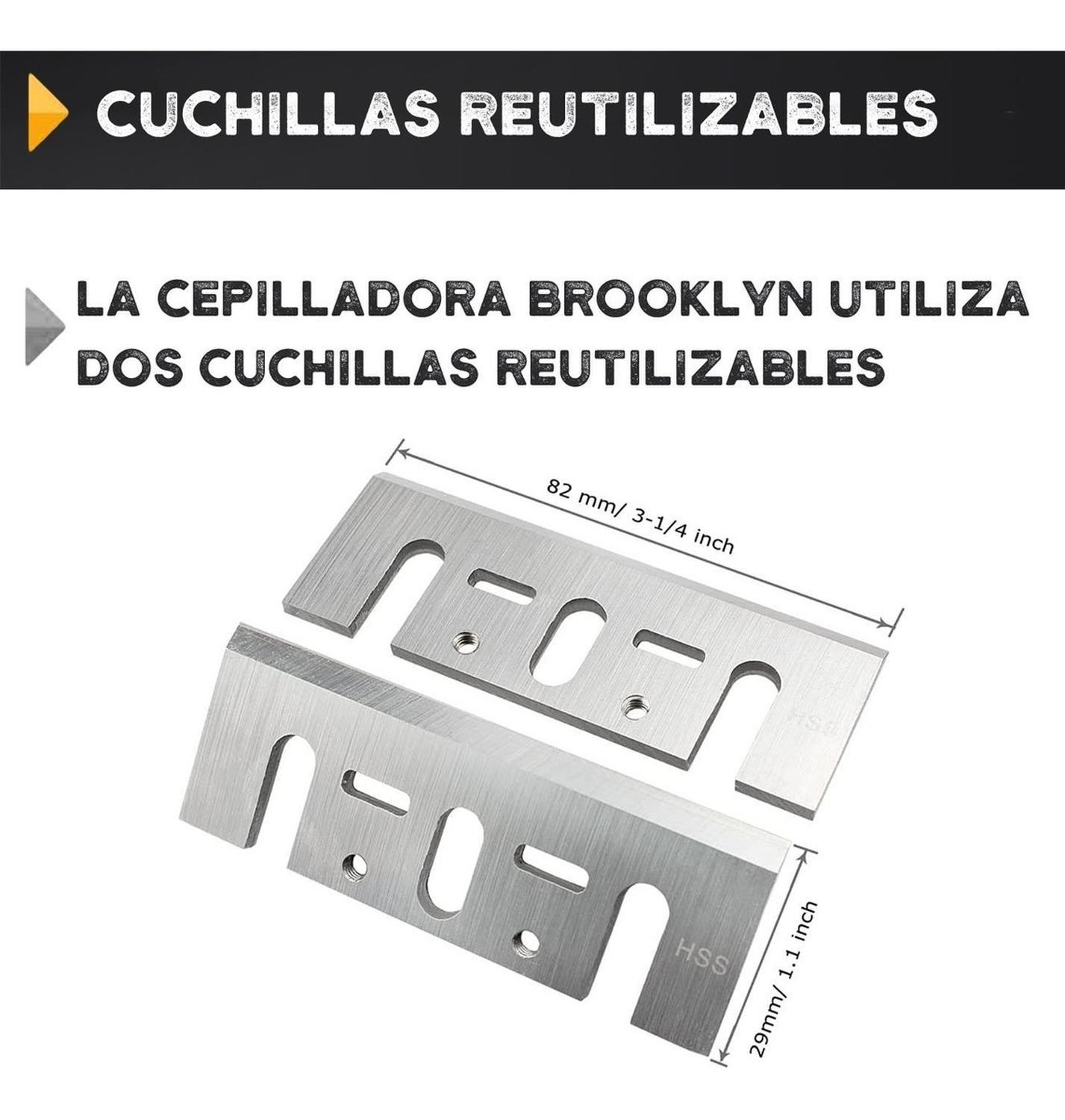 Cepillo Cepilladora Electrica para Madera de Mano Brooklyn-4
