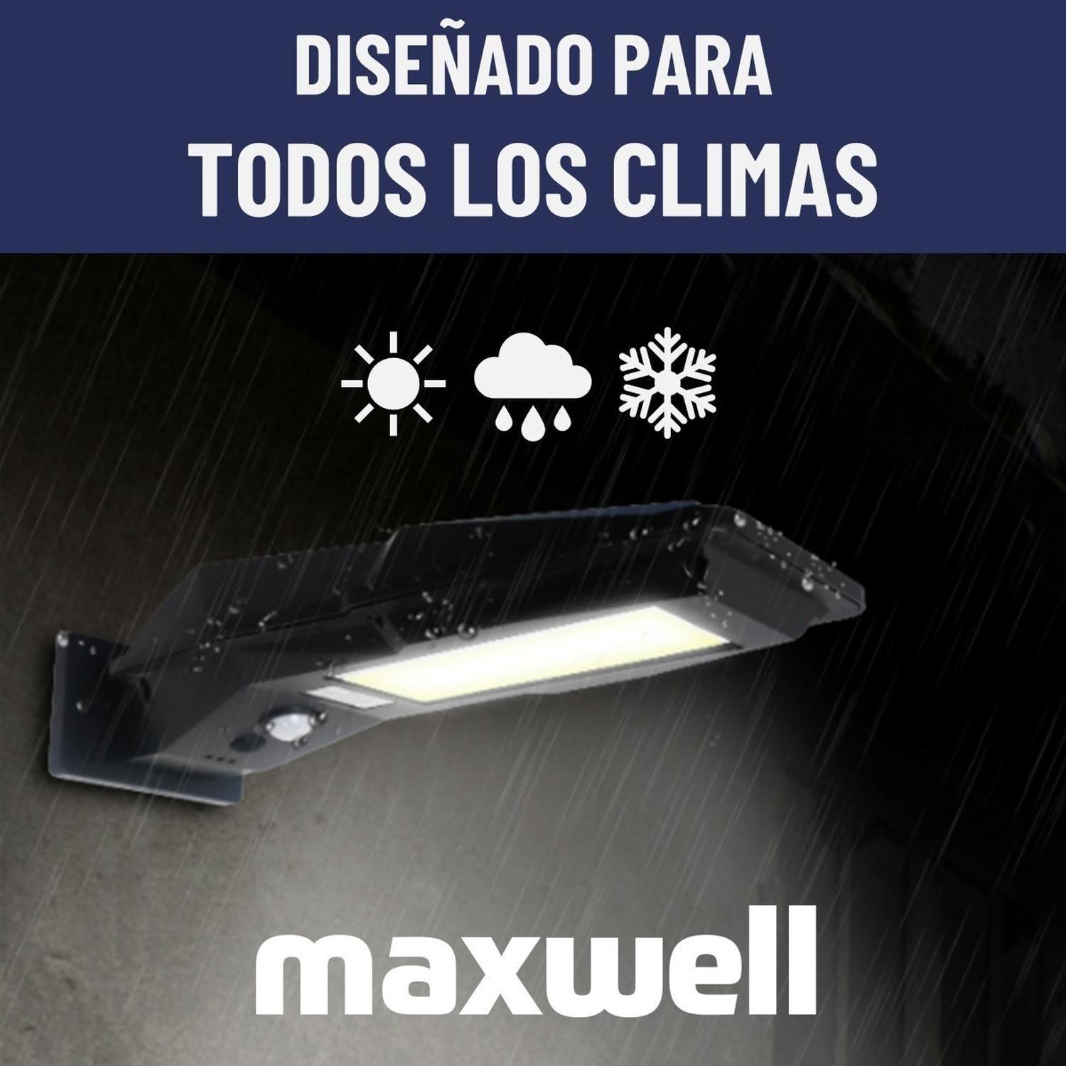 Foco Solar Led Exterior Maxwell Unitario Sensor Movimiento-5