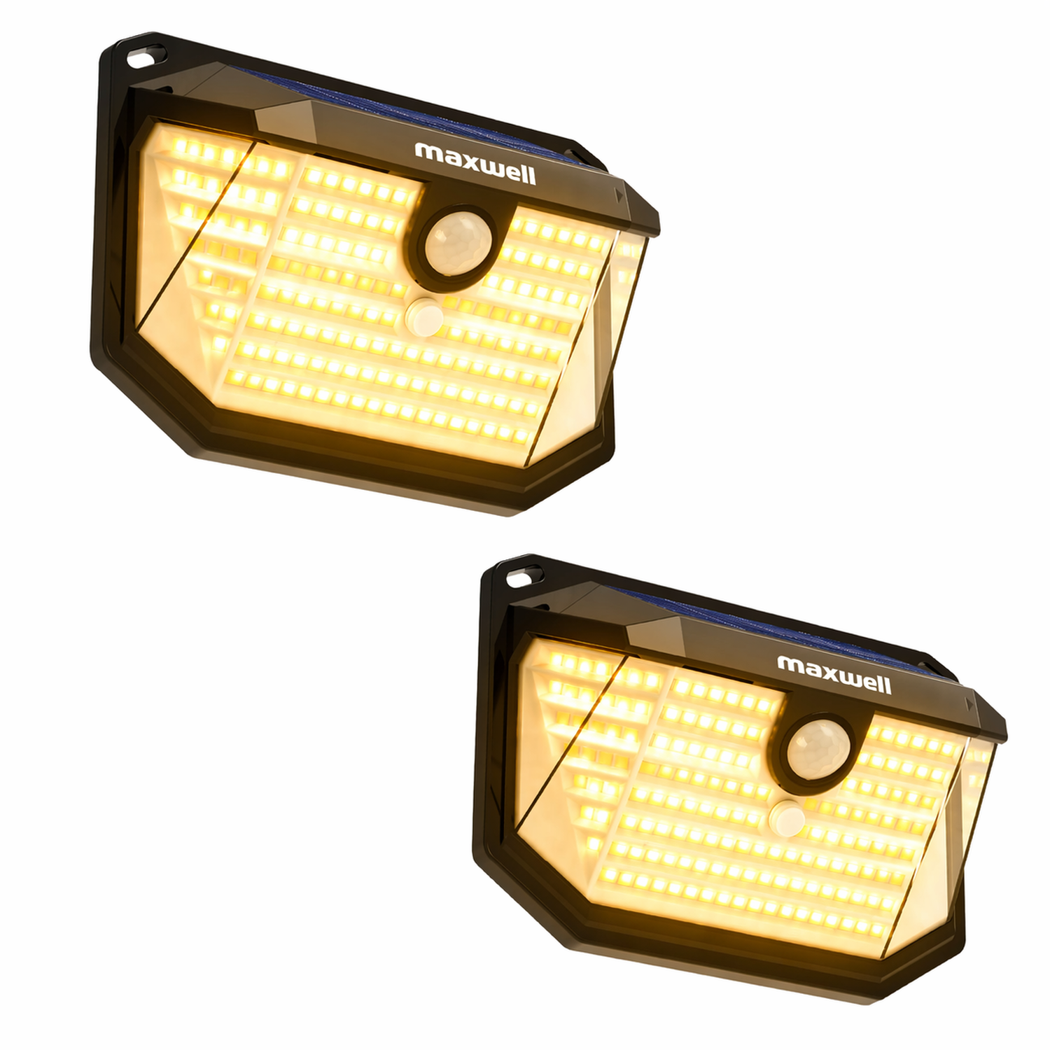 Foco Lampara Solar LED Maxwell Exterior con Sensor Set de 2-0
