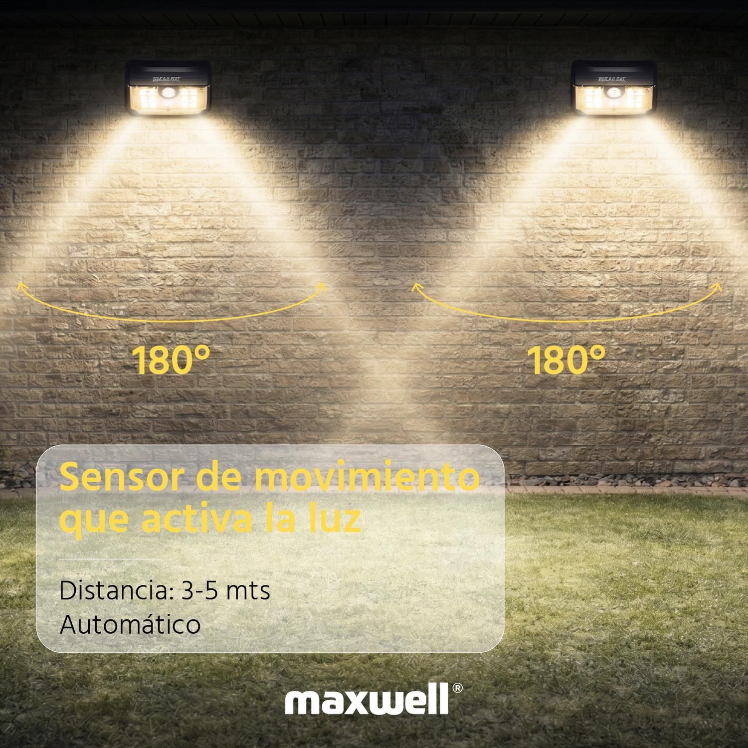 Foco Lampara Solar LED Maxwell Exterior con Sensor Set de 2-3