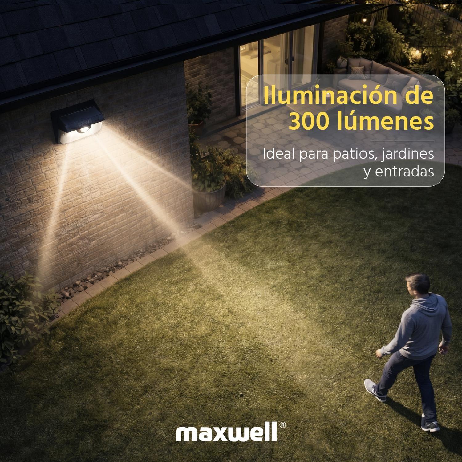 Foco Lampara Solar LED Maxwell Exterior con Sensor Set de 2-4