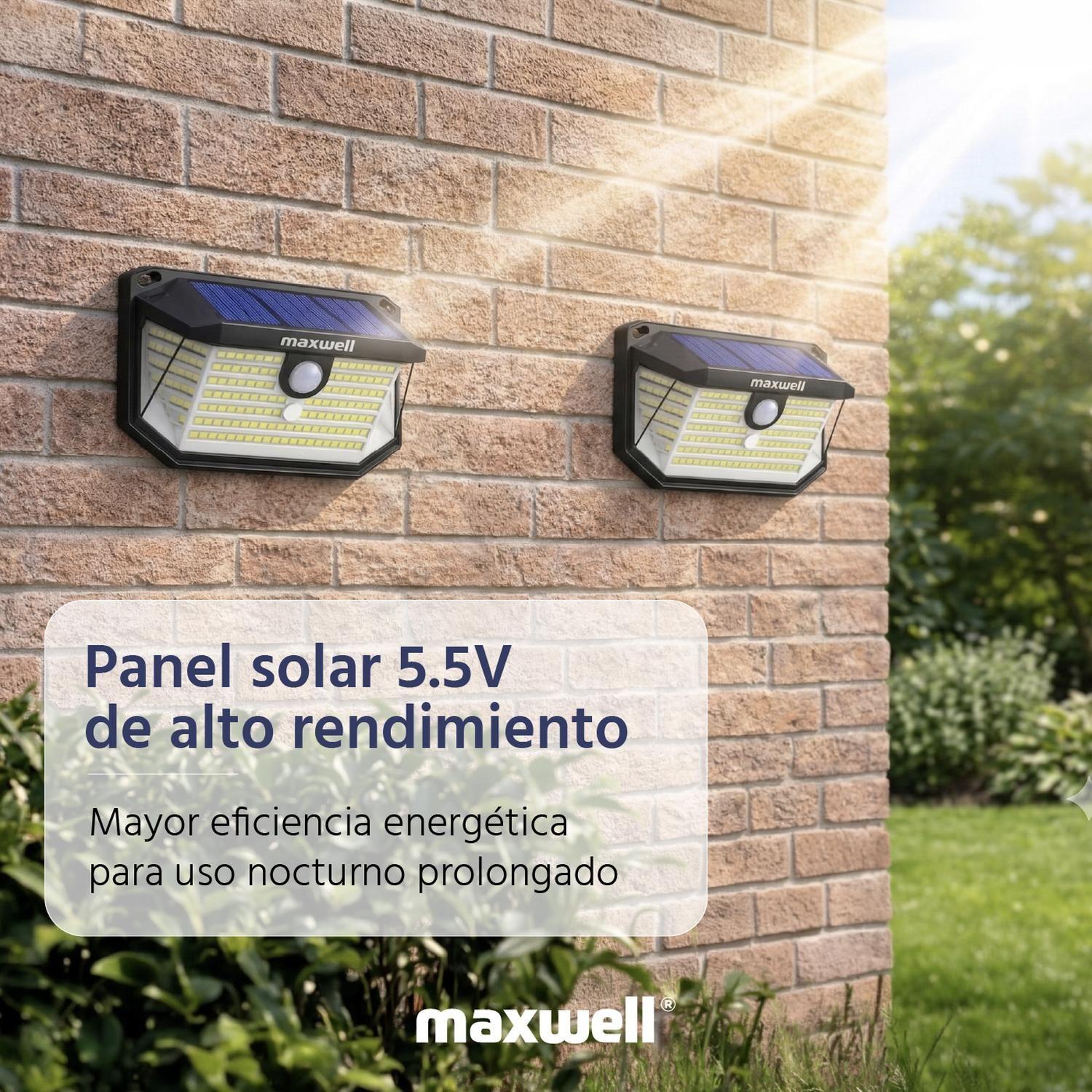 Foco Lampara Solar LED Maxwell Exterior con Sensor Set de 2-5