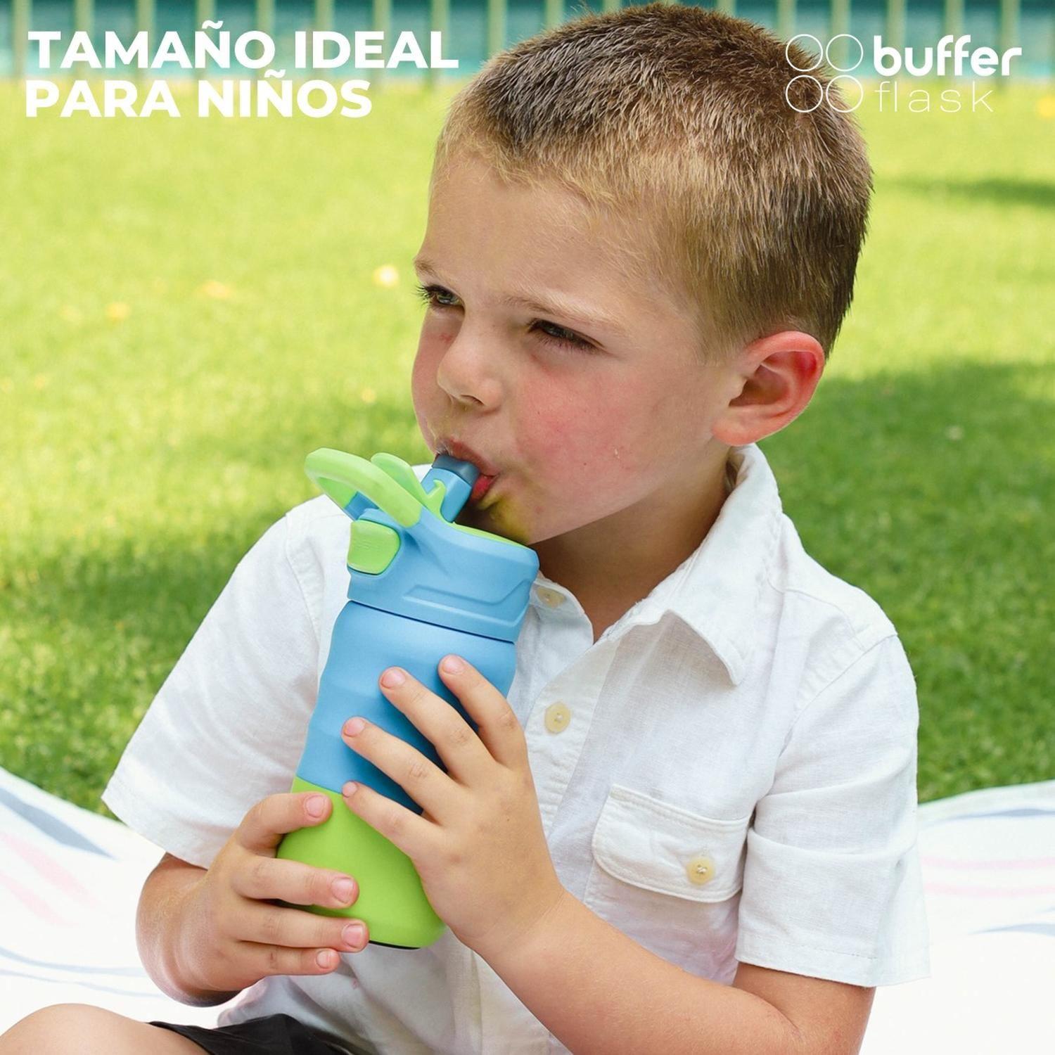 Termo Botella Agua Termica Niños Buffer 350ml Acero Inoxidable-1