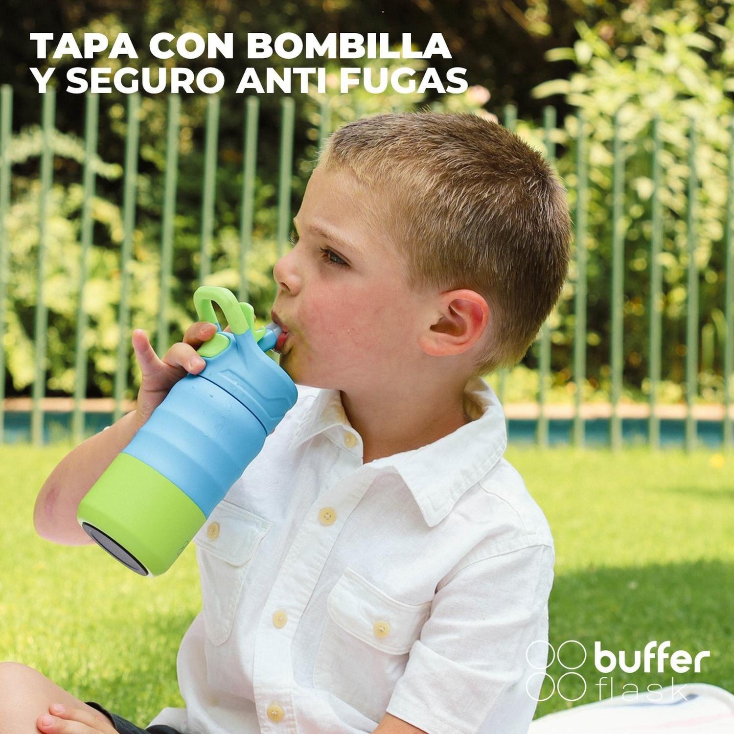 Termo Botella Agua Termica Niños Buffer 350ml Acero Inoxidable-4