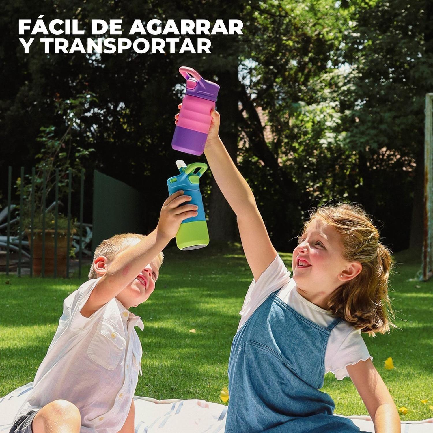 Termo Botella Agua Termica Niños Buffer 350ml Acero Inoxidable-6