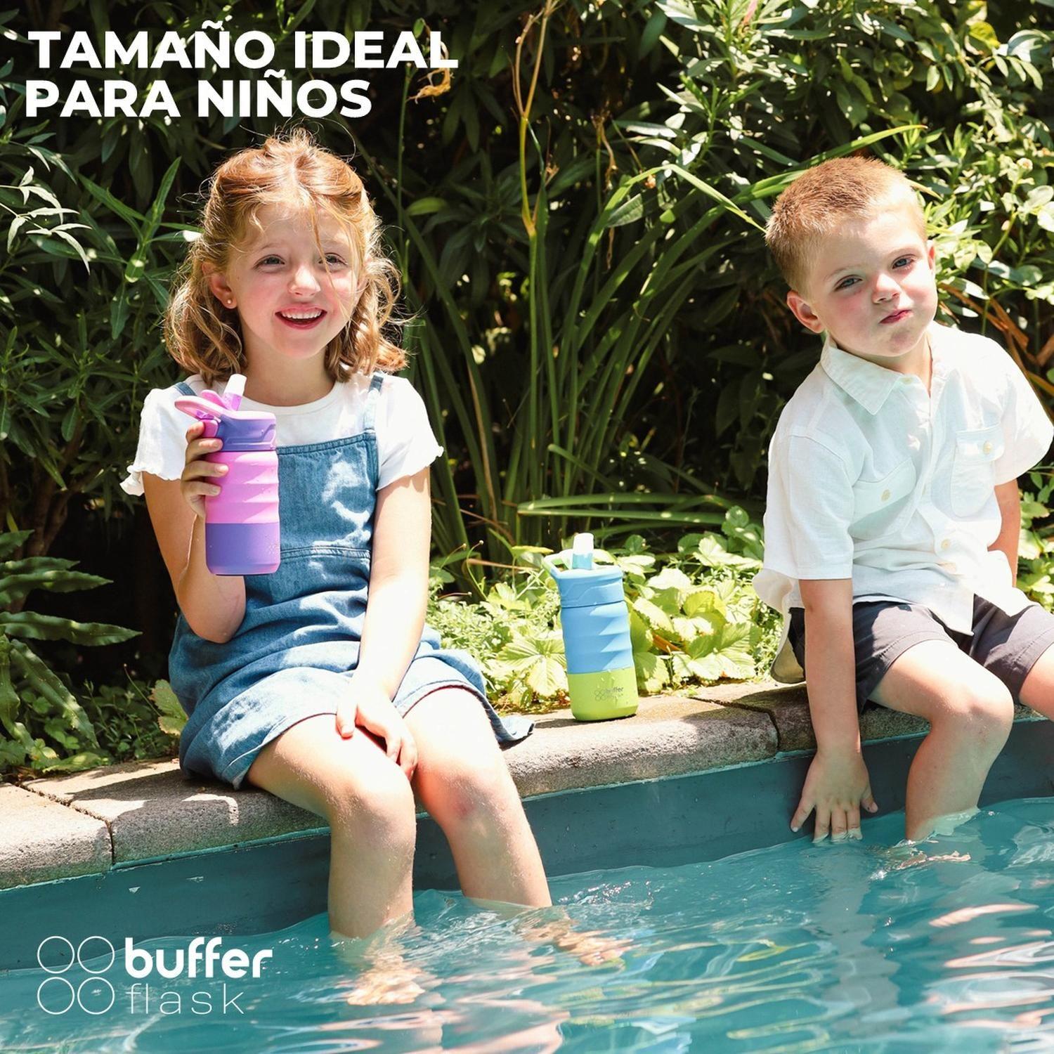 Termo Botella Agua Termica Niños Buffer 350ml Acero Inoxidable-8