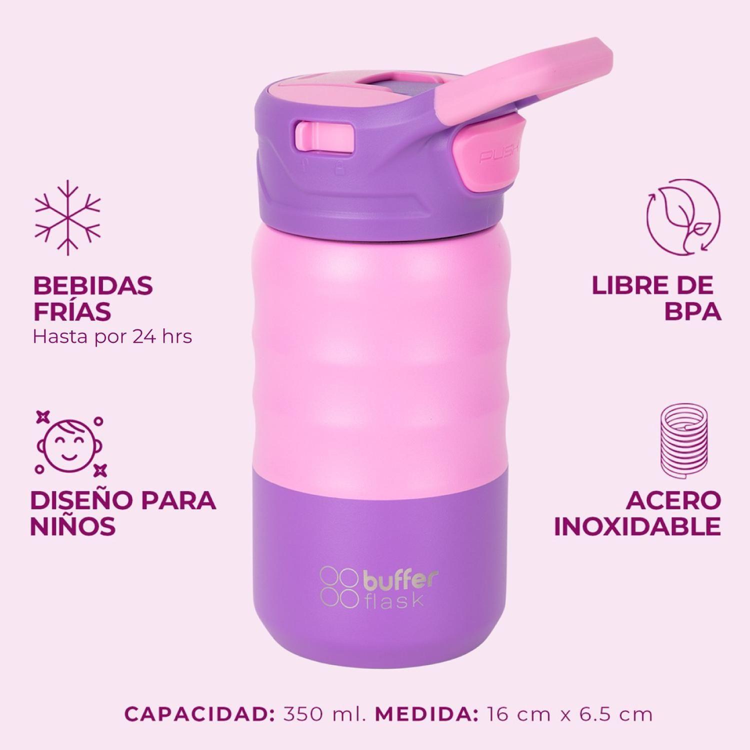 Termo Botella Agua Termica Niños Buffer 350ml Acero Inoxidable-2