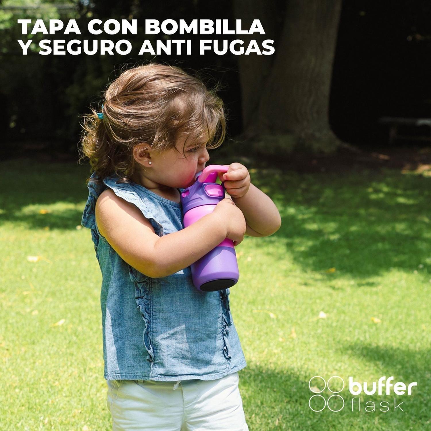 Termo Botella Agua Termica Niños Buffer 350ml Acero Inoxidable-4