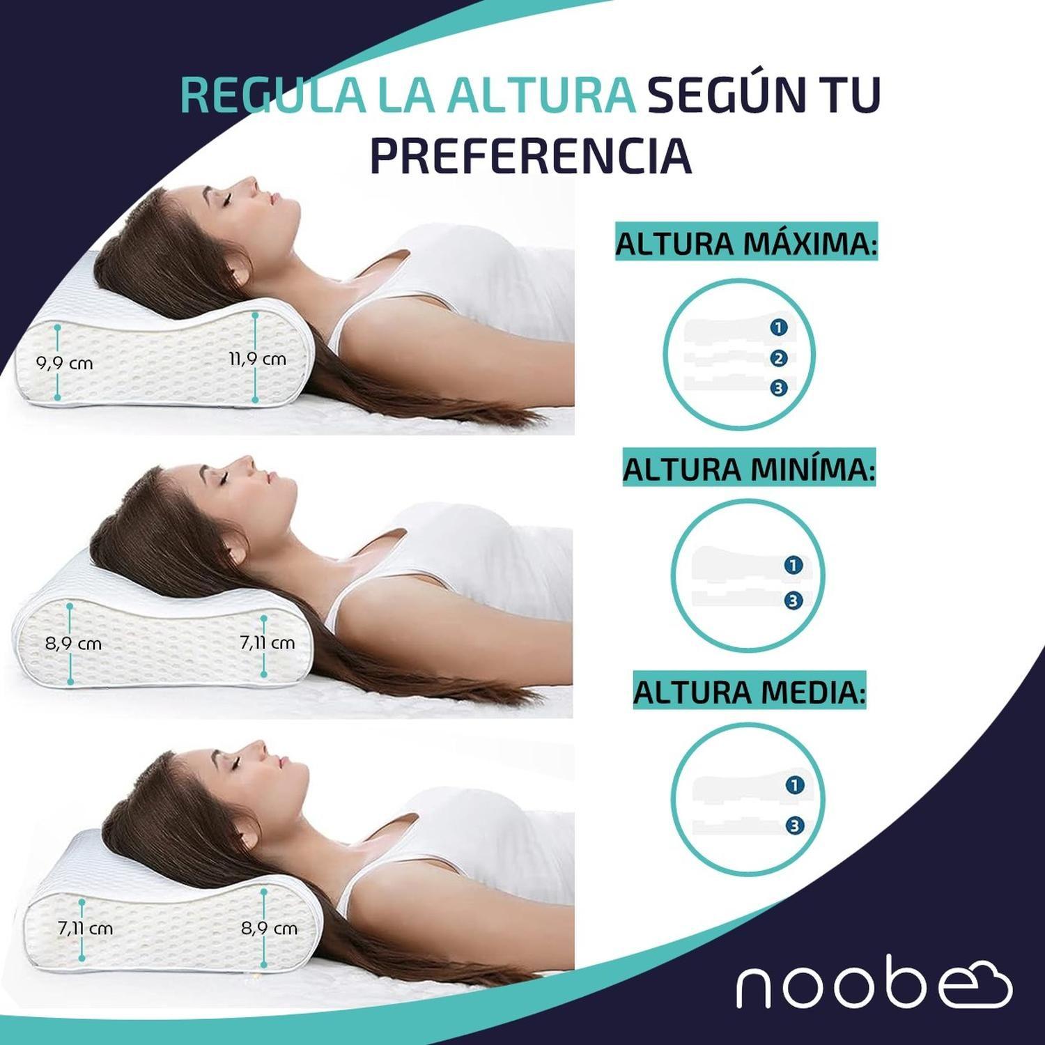 Almohada Viscoelastica Noobe Memory Foam Altura Ajustable-2