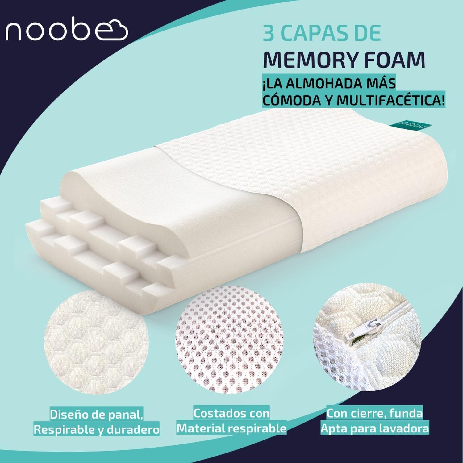 Almohada Viscoelastica Noobe Memory Foam Altura Ajustable-4