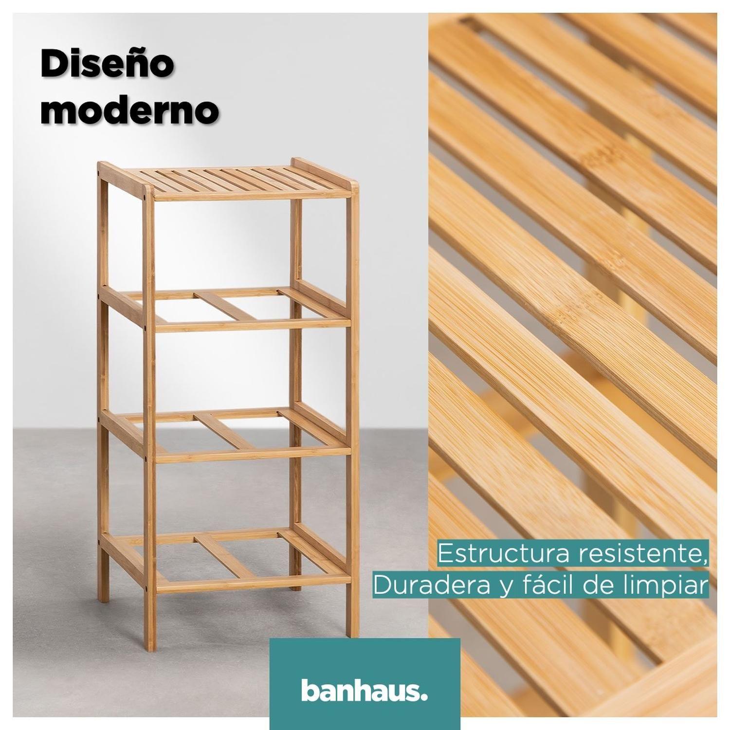 Cajonera Comoda Bambu Banhaus Organizador Multiuso 3 Cajones-6