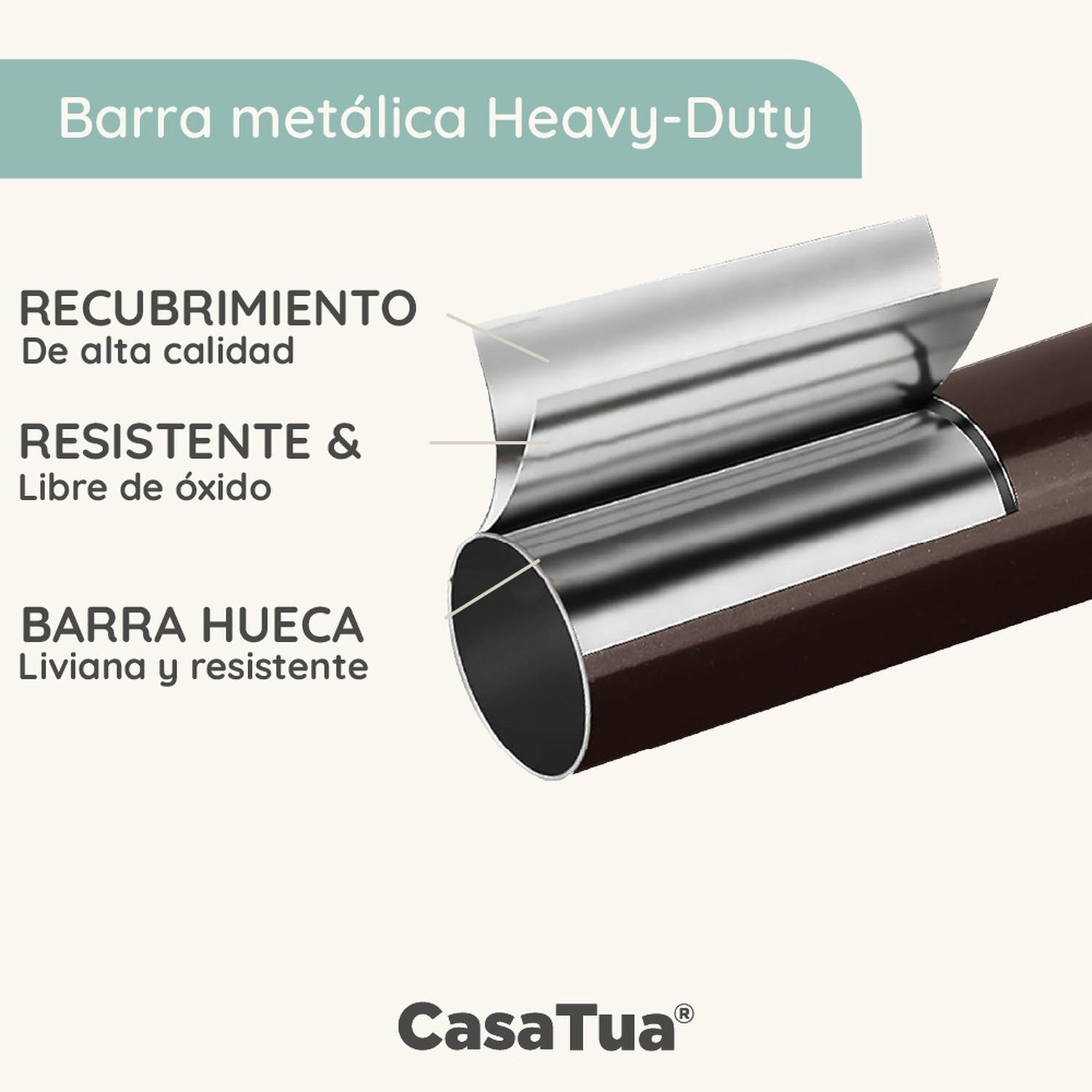 Barra Cortina Doble CasaTua Extensible 110 a 320cm + Soporte-4