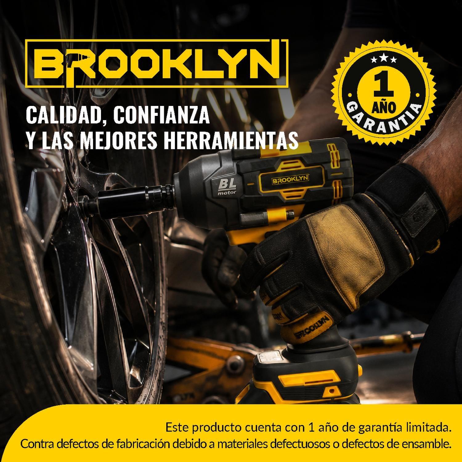 Llave de Impacto Brooklyn Brushless 1000nm 20V + 2 Baterías-9