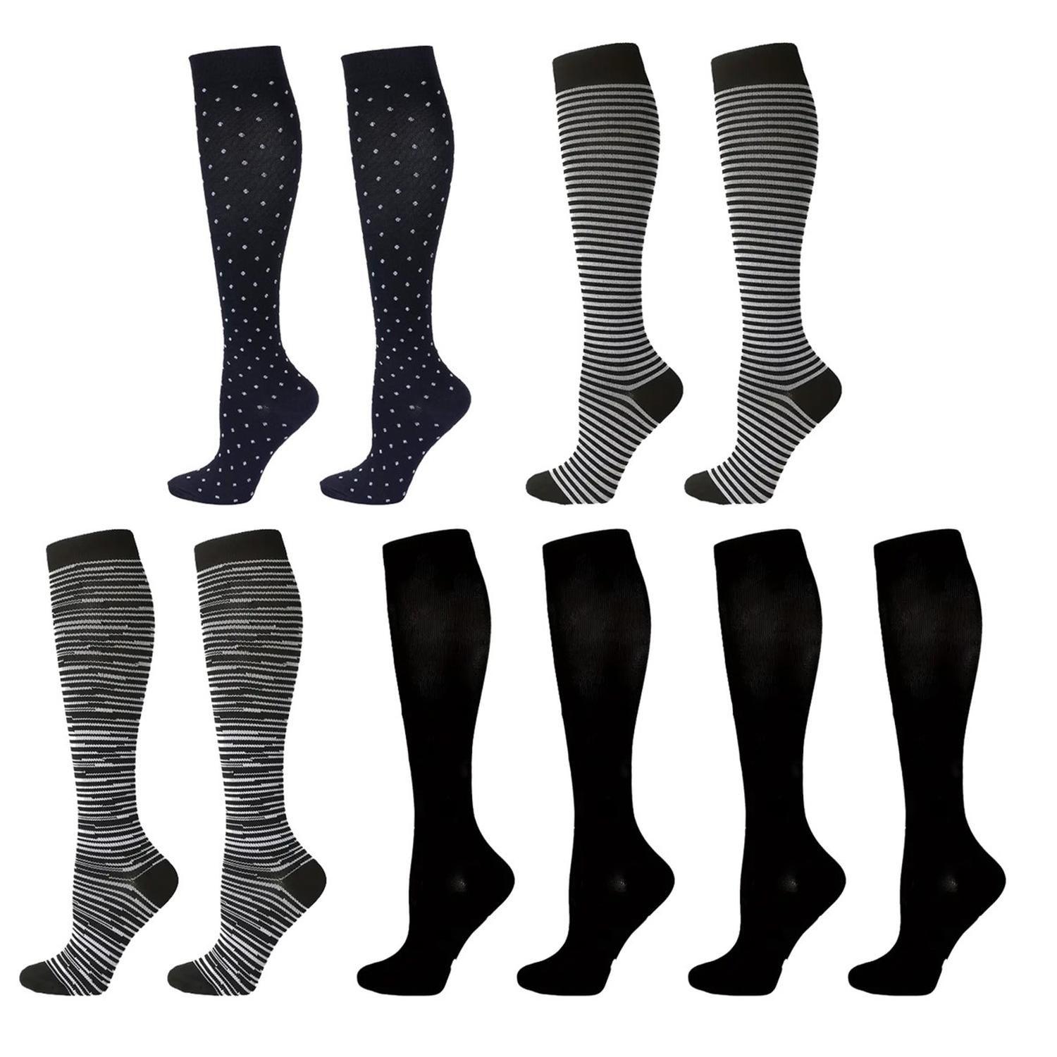 Medias Calcetines de Compresion varices Pack 5 Pares Fitnics-0