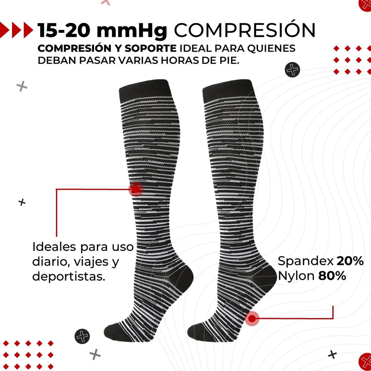 Medias Calcetines de Compresion varices Pack 5 Pares Fitnics-3
