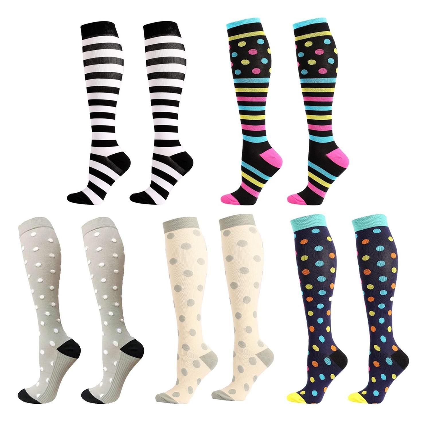 Medias Calcetines de Compresion varices Pack 5 Pares Fitnics-0