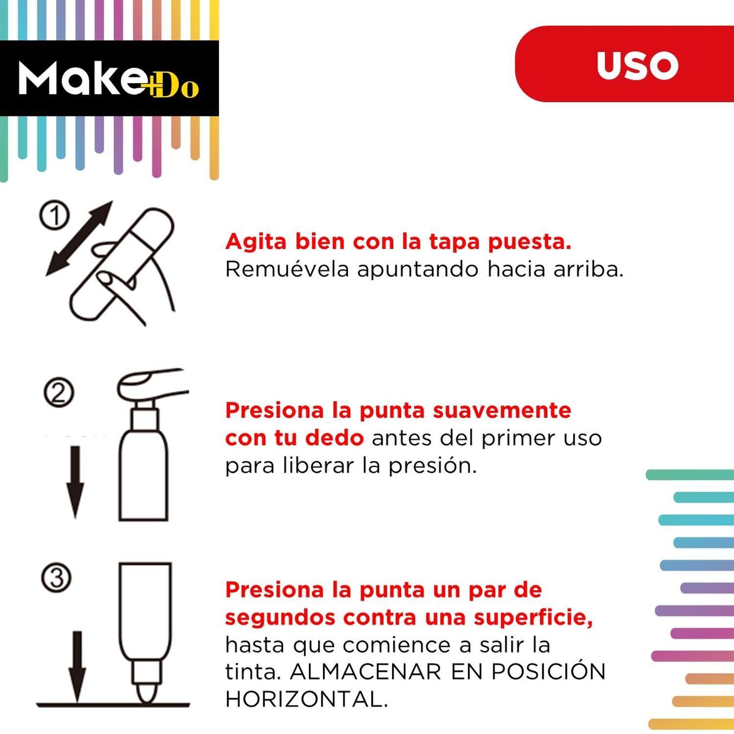 Marcadores Plumones Acrilico Make+Do 3M Set de 20 Lapices-5