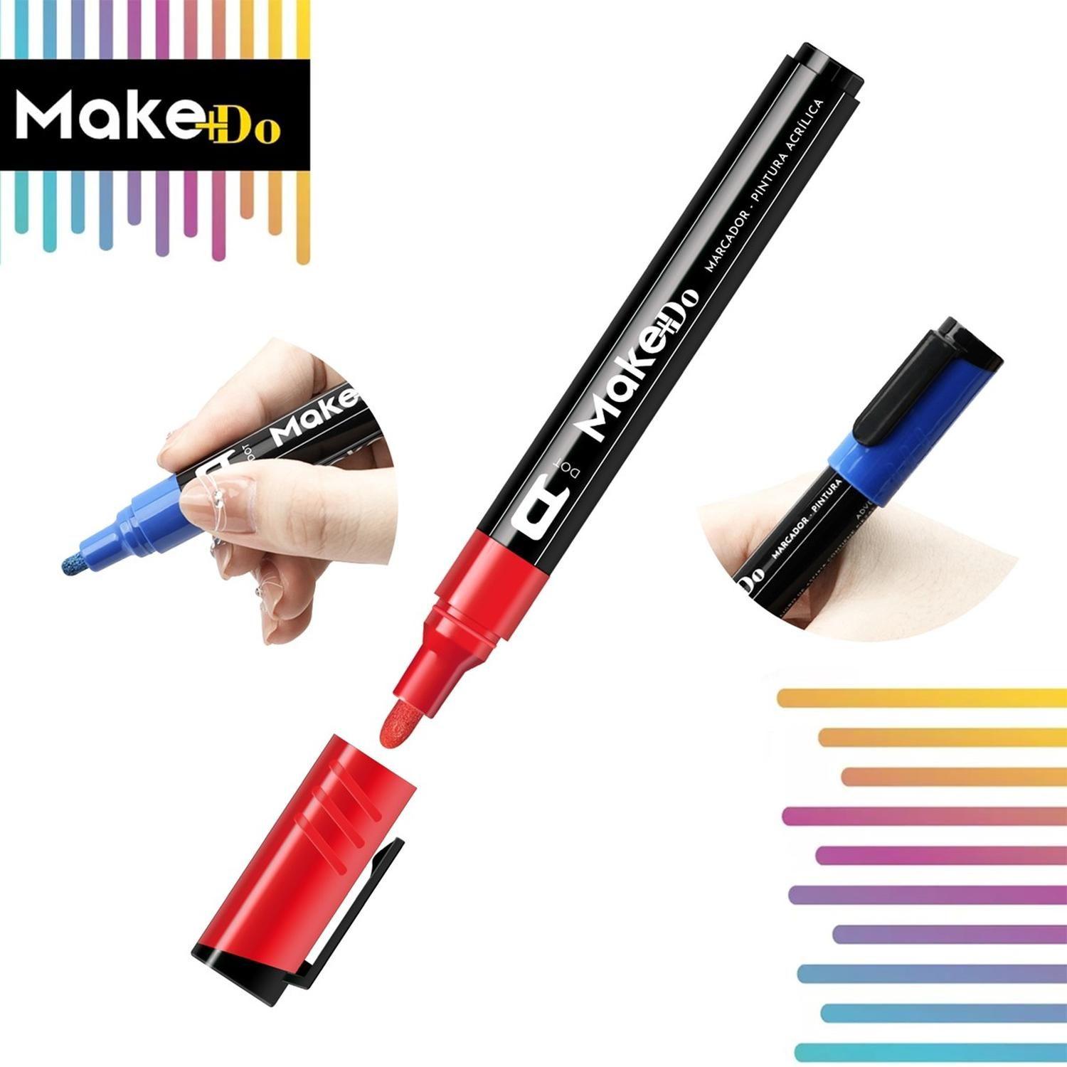 Marcadores Plumones Acrilico Make+Do 3M Set de 20 Lapices-7