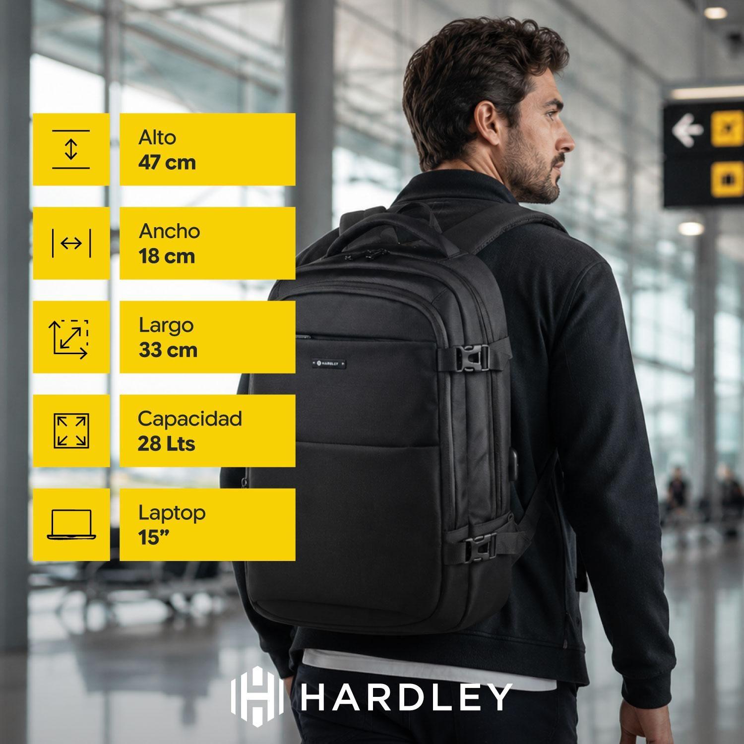 Mochila Notebook Hardley Impermeable 28 lt Antirrobo Balistica-1