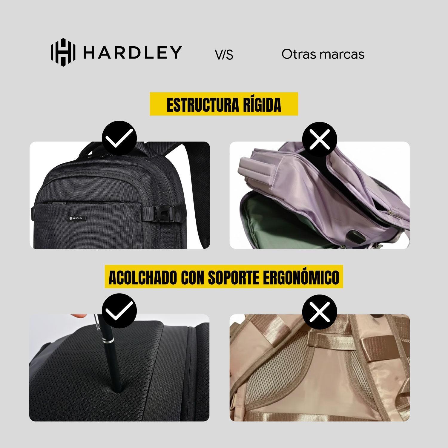 Mochila Notebook Hardley Impermeable 28 lt Antirrobo Balistica-3
