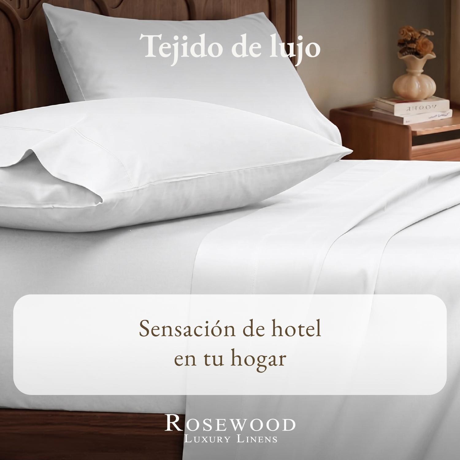 Sabanas 1.5 Plazas 100% Algodon 500 Hilos Premium Rosewood-2