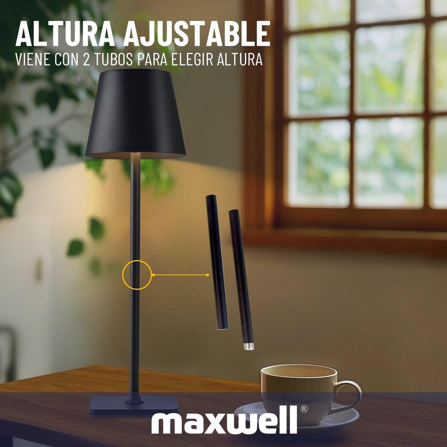 Lampara Led Mesa Set 2 Velador Escritorio Maxwell 2 Alturas-2