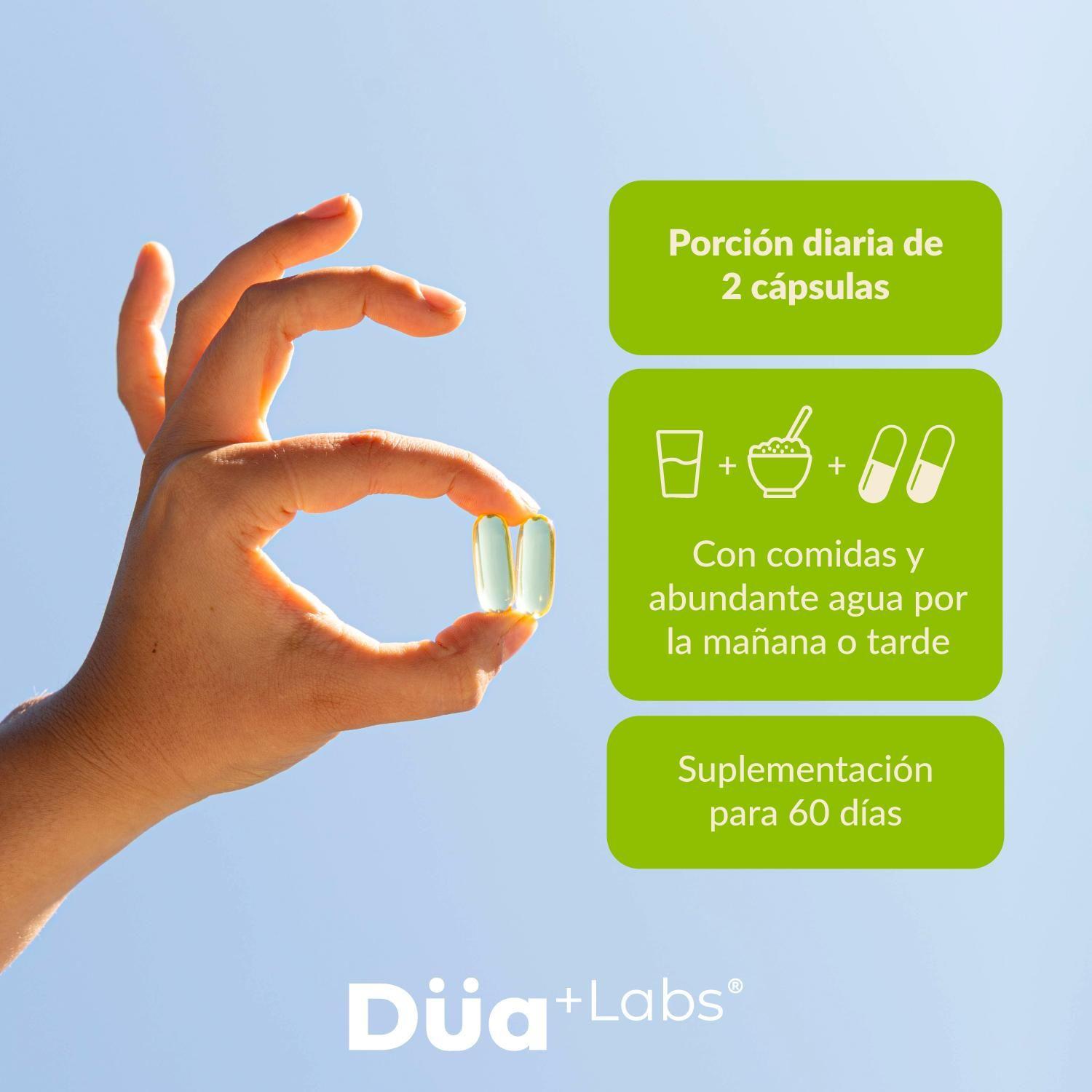 Omega 3 Düa Labs® 800 EPA 400 DHA 120 Cápsulas Para 60 días-3