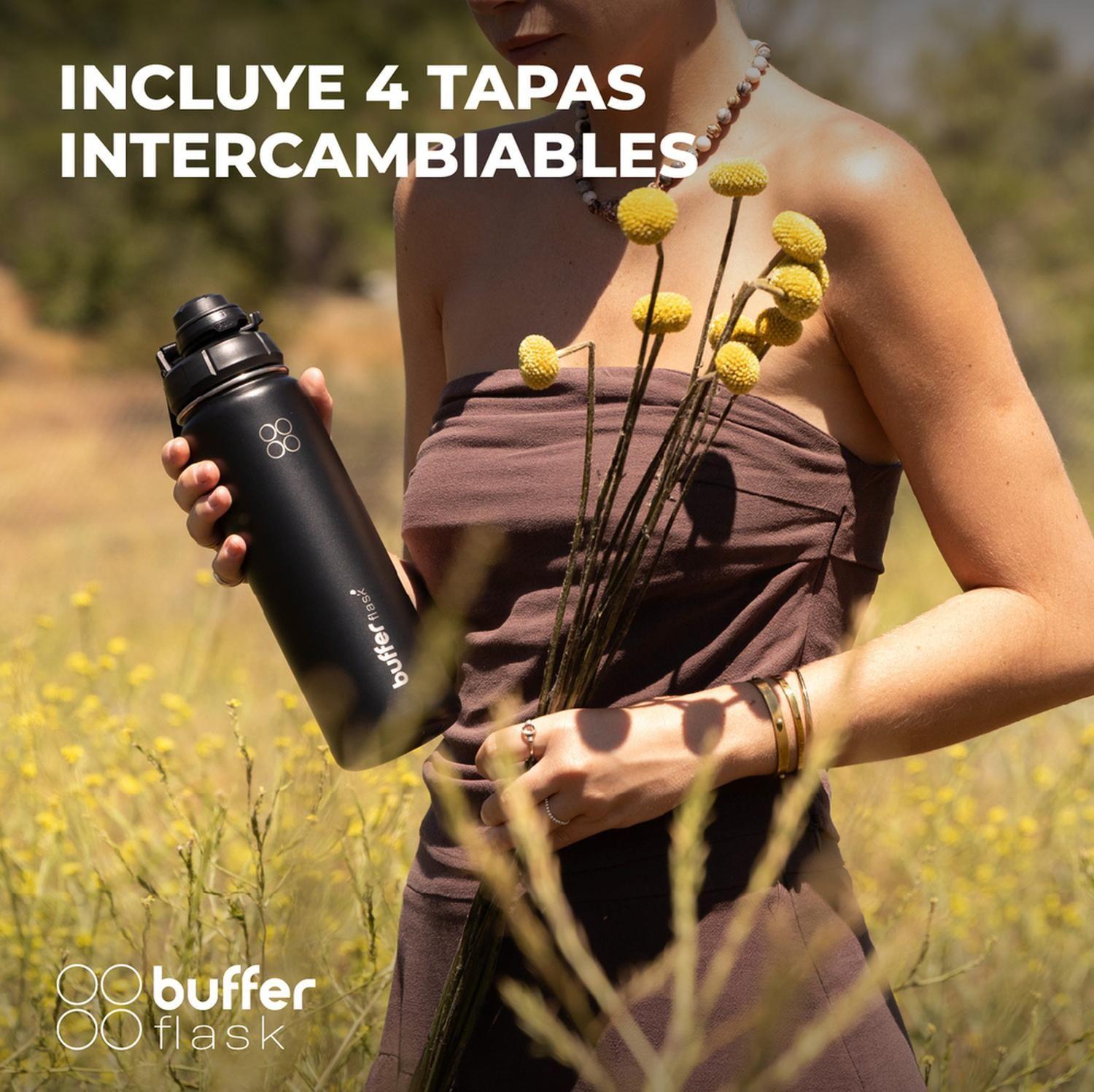 Botella Termica Agua Buffer Acero Inoxidable + Tapas 700ml-5