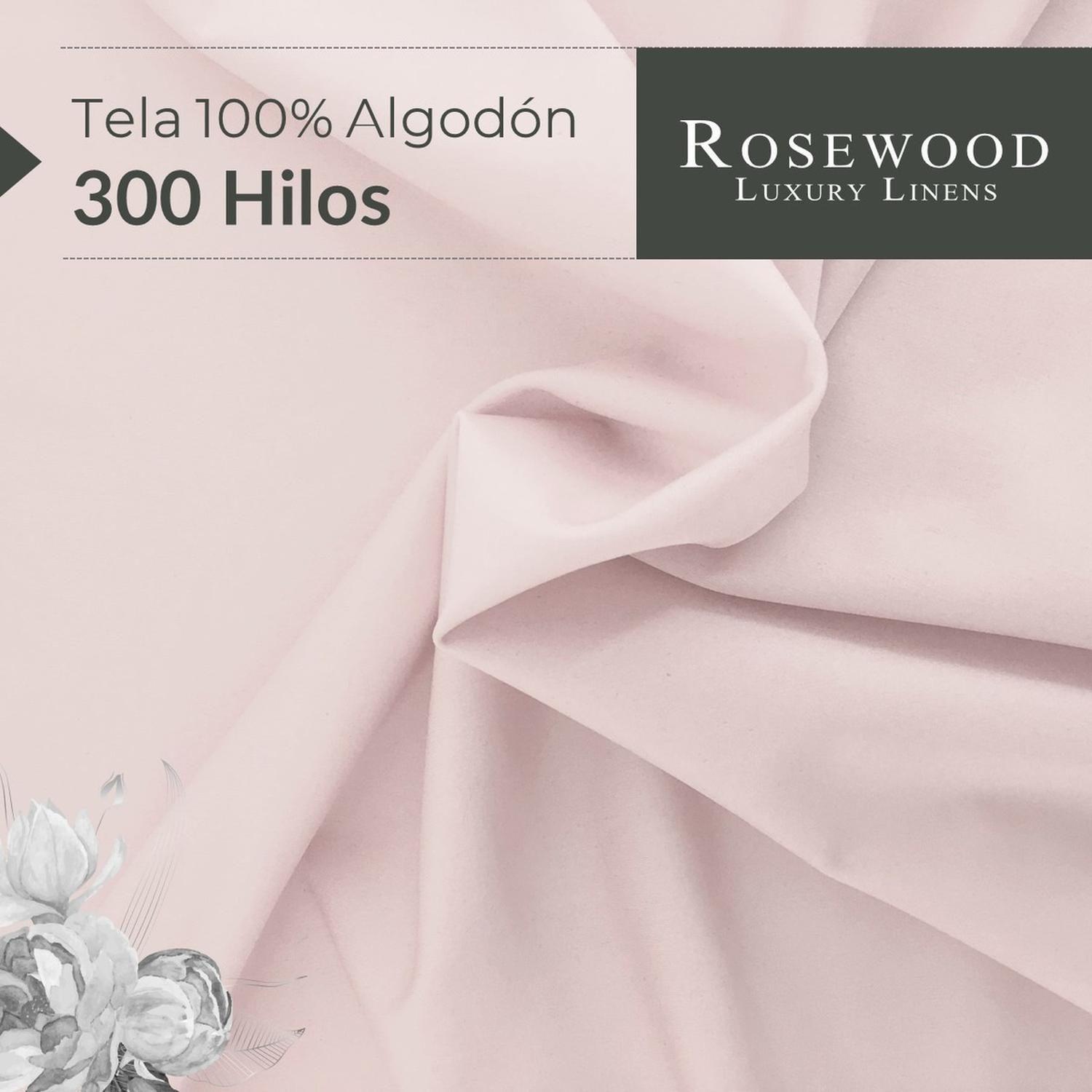 Sabanas Juego 300 Hilos 100% Algodon Rosewood 2 Plazas-1
