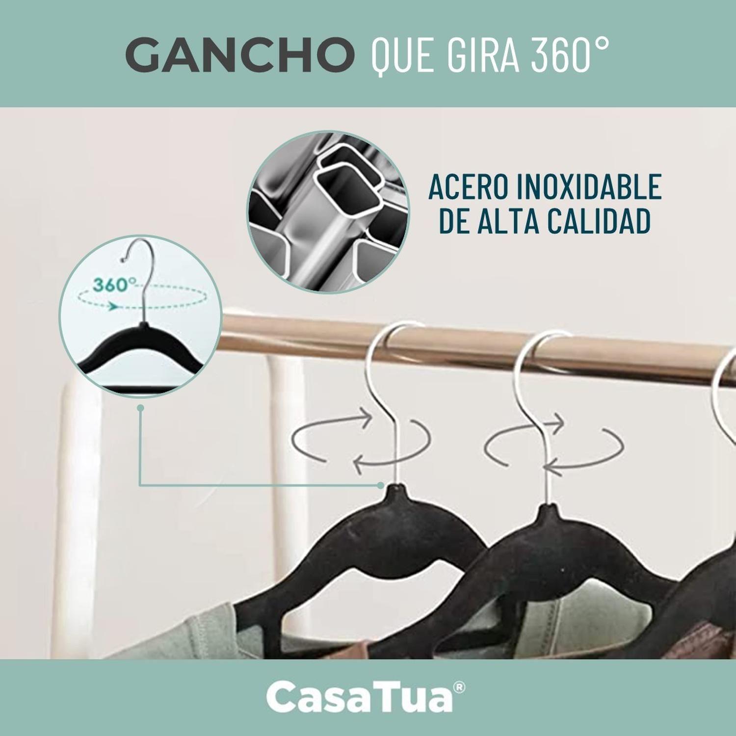 Colgadores De Ropa Casatua Set 50 Terciopelo Antideslizante-5