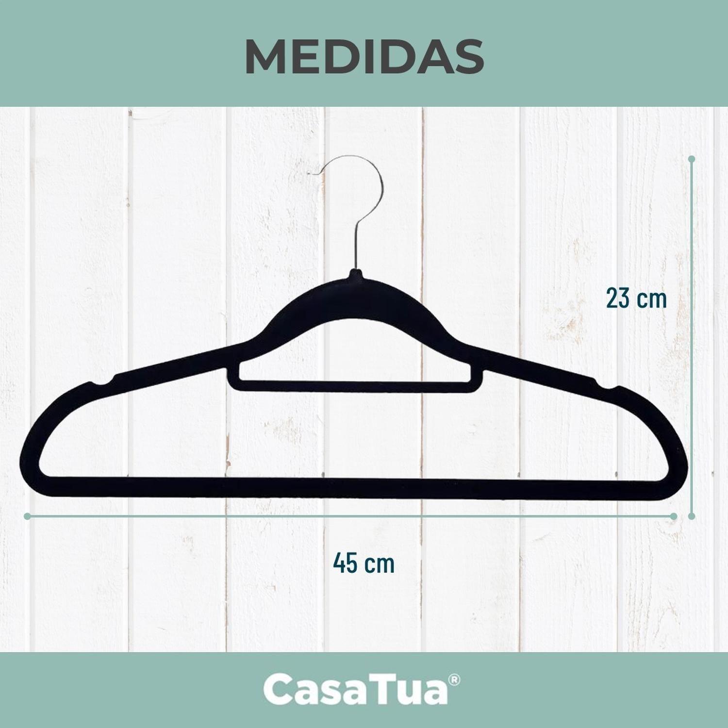 Colgadores De Ropa Casatua Set 50 Terciopelo Antideslizante-7