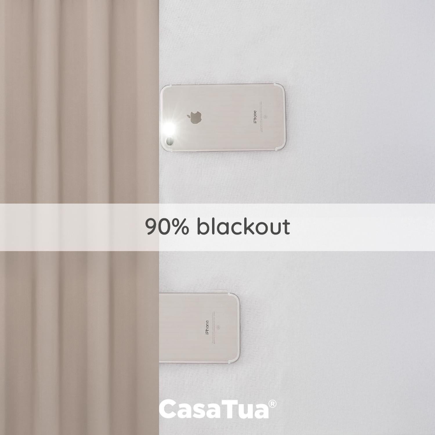 Cortina Blackout Casatua 2 Paños 140x220cm Aislante-4