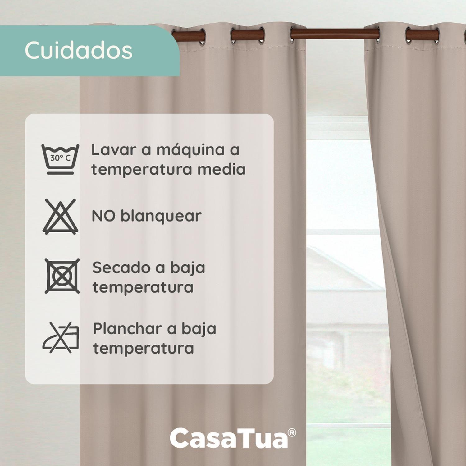 Cortina Blackout Casatua 2 Paños 140x220cm Aislante-6