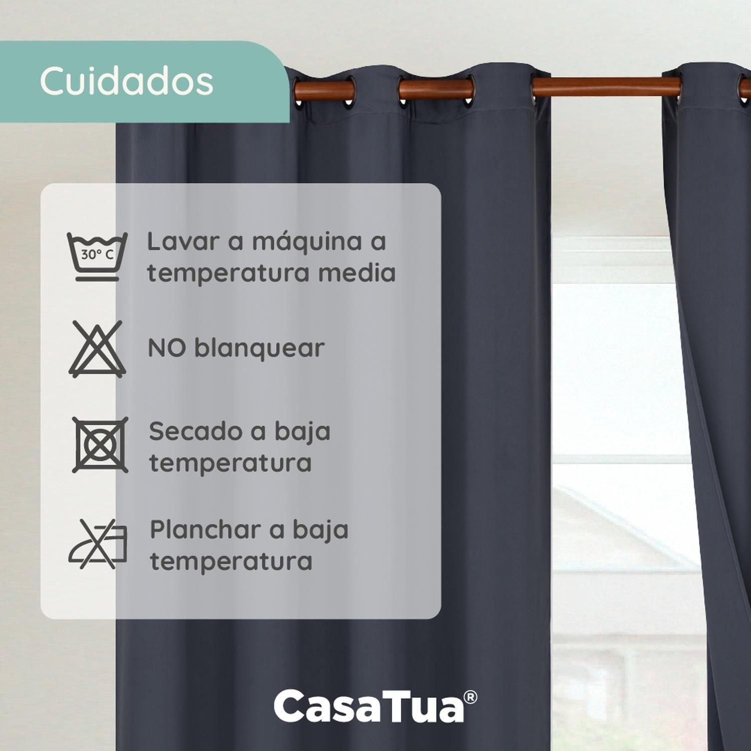 Cortina Blackout Casatua 2 Paños 140x220cm Aislante-6