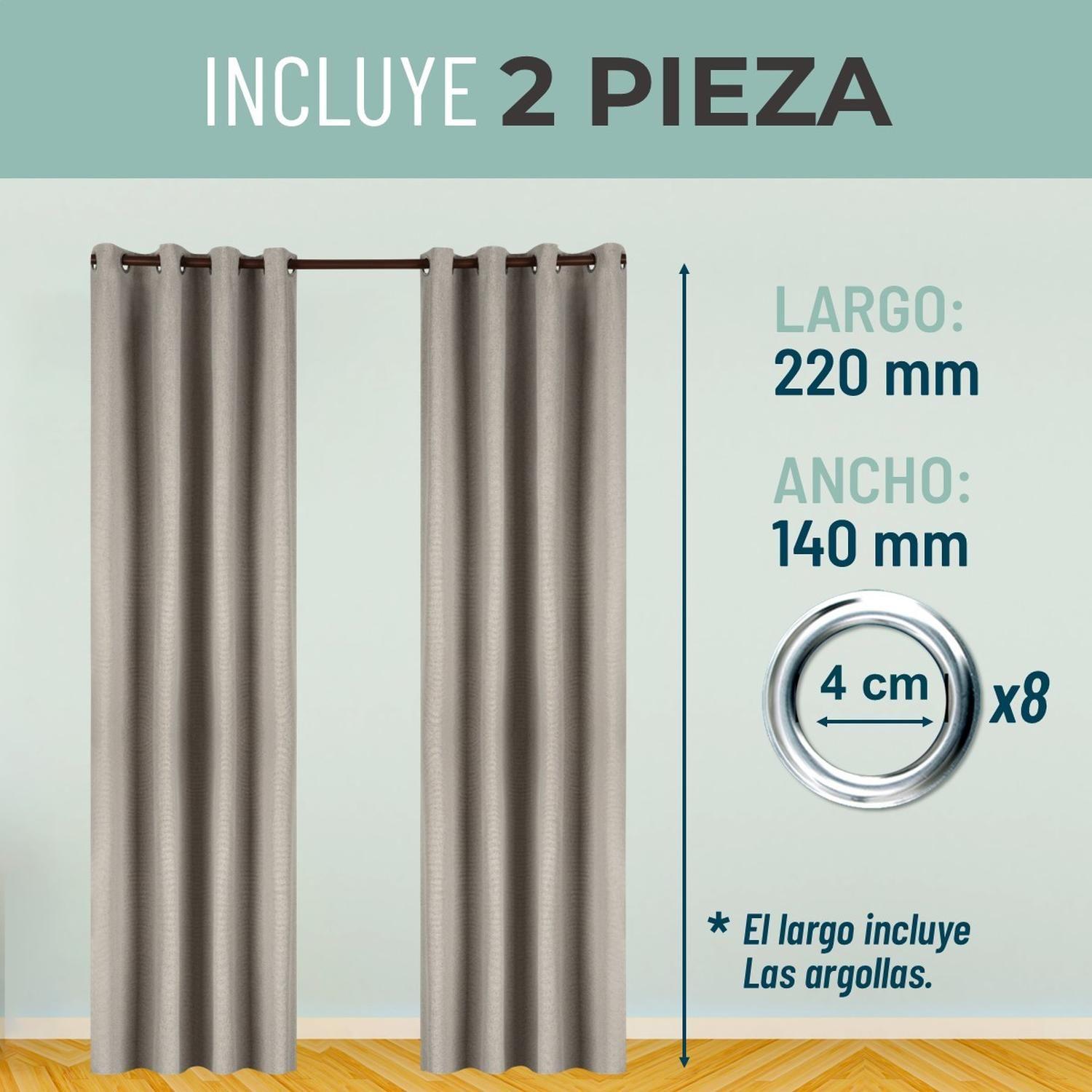 Cortina Blackout Engomada Termica Set 2 Casatua 140x220-5