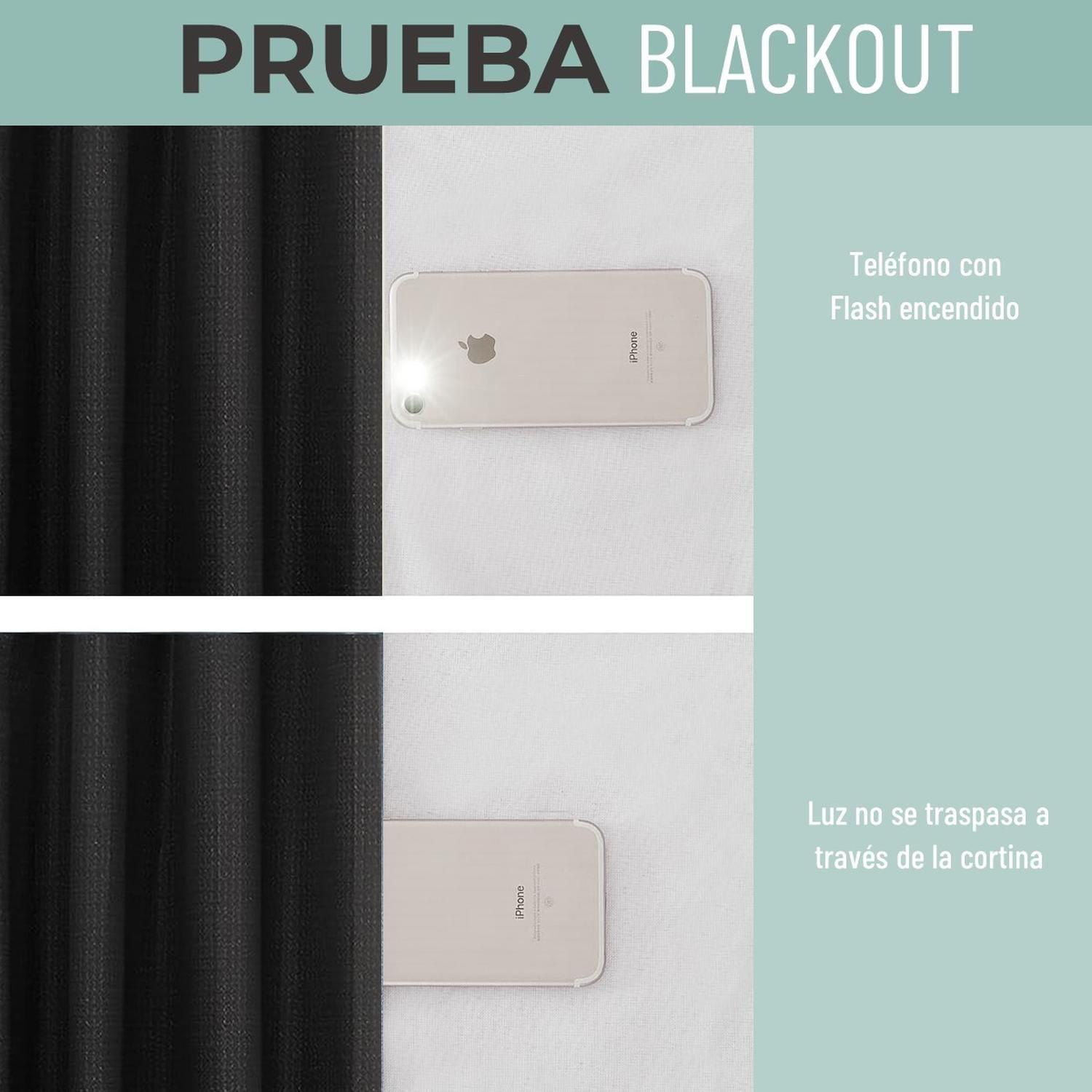 Cortina Blackout Engomada Termica Set 2 Casatua 140x220-5