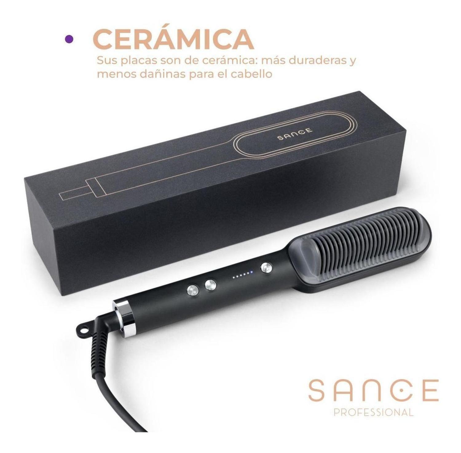 Cepillo Alisador Electrico Plancha Pelo Sance Profesional-4