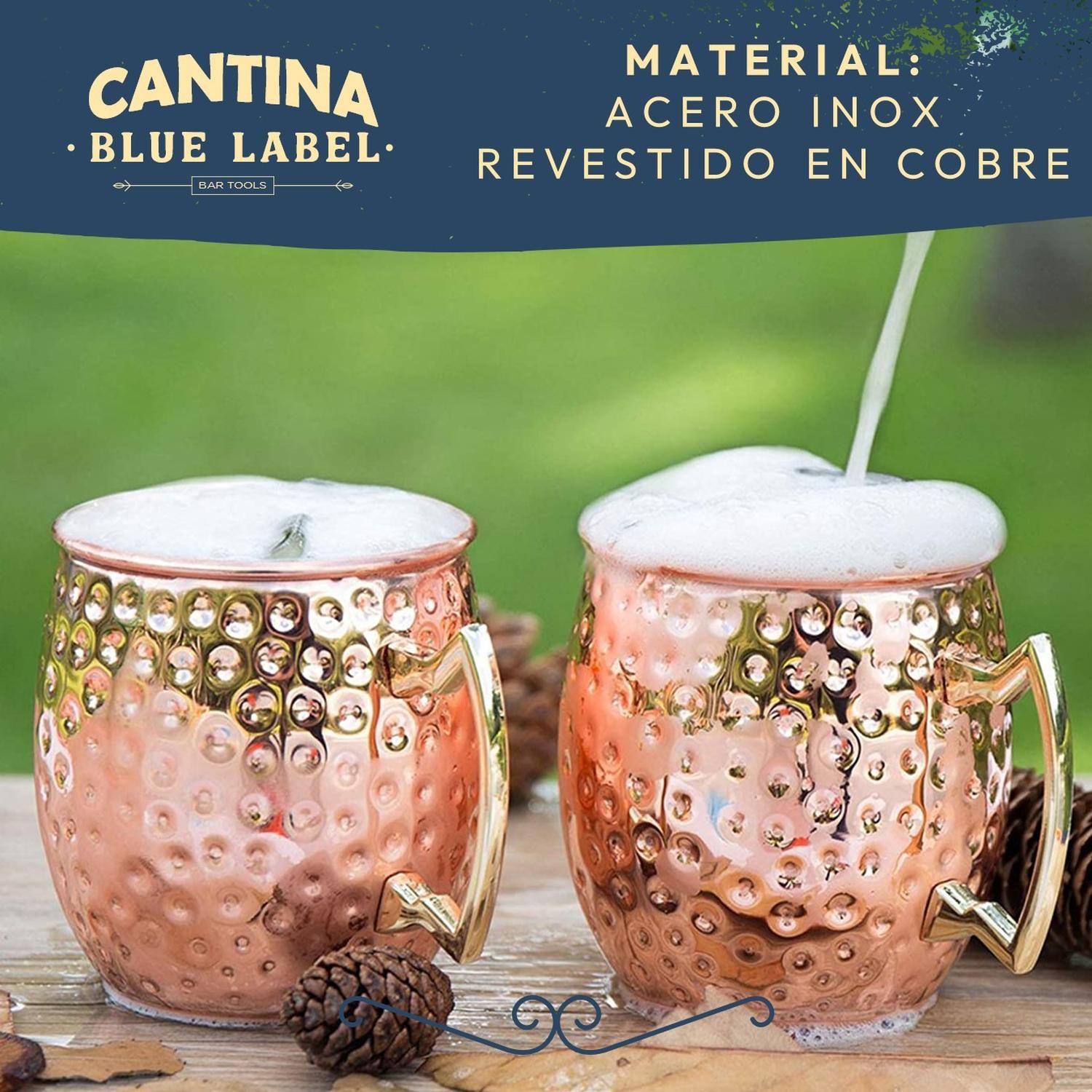 Vasos Cobre Moscow Mule Set de 2 Mugs CasaTua Coctel 500ml-4