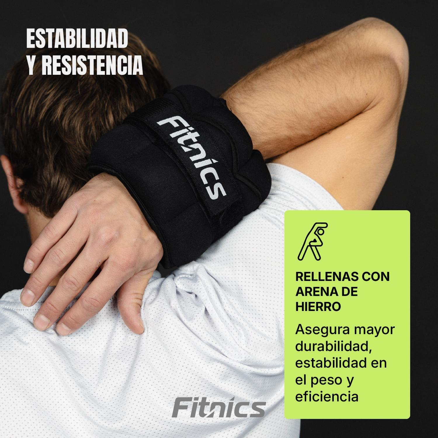 Pesas De Tobillo Tobilleras Peso Ajustable hasta 3 Kg Set 2-4