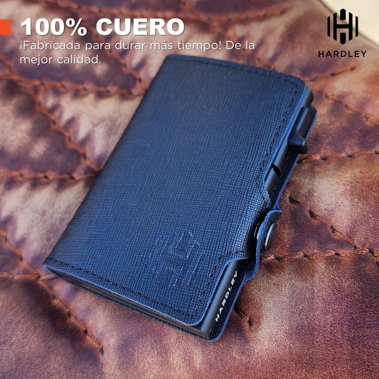 Billetera Hombre De Cuero Hardley Tarjetero Bloqueo Rfid-5
