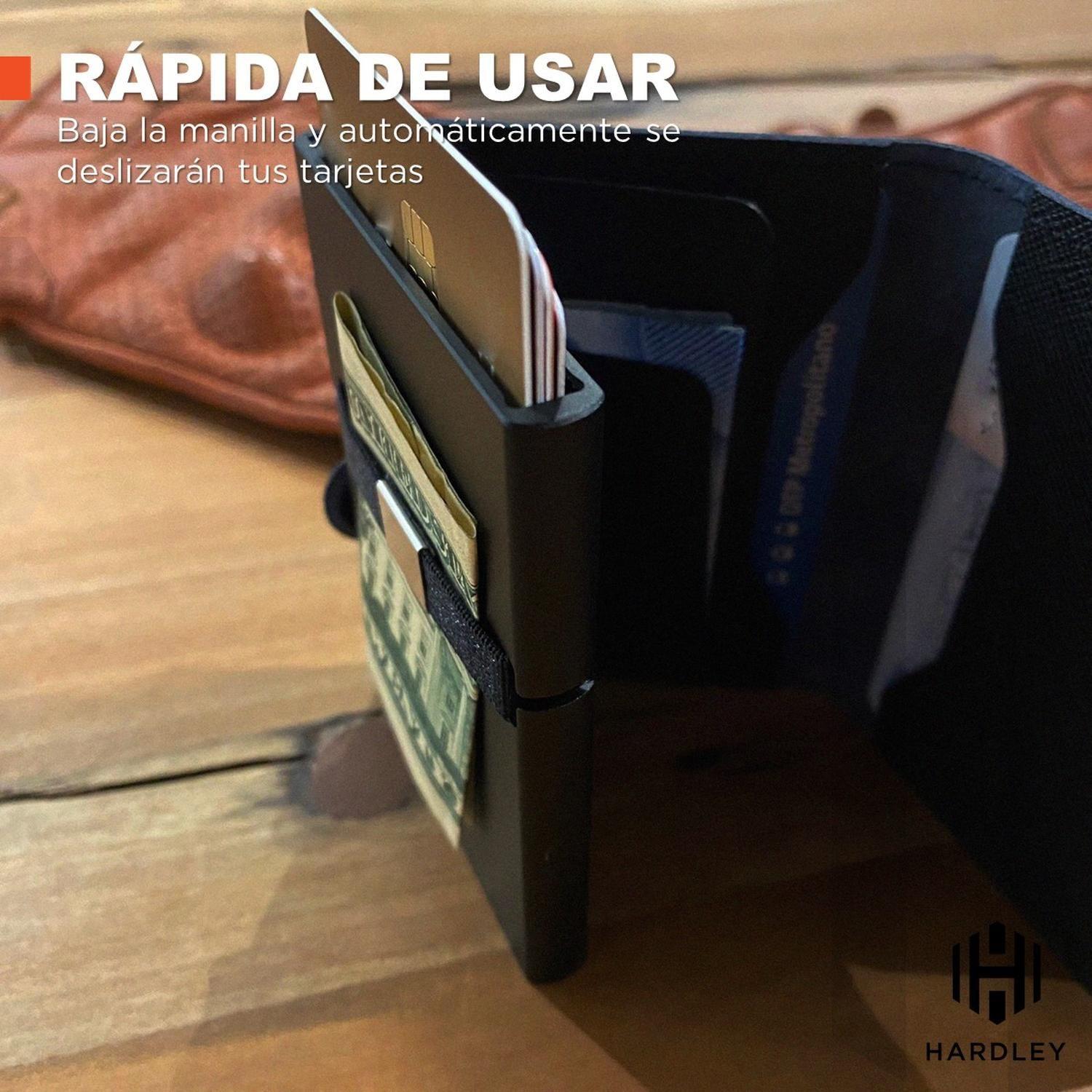 Billetera Hombre De Cuero Hardley Tarjetero Bloqueo Rfid-6