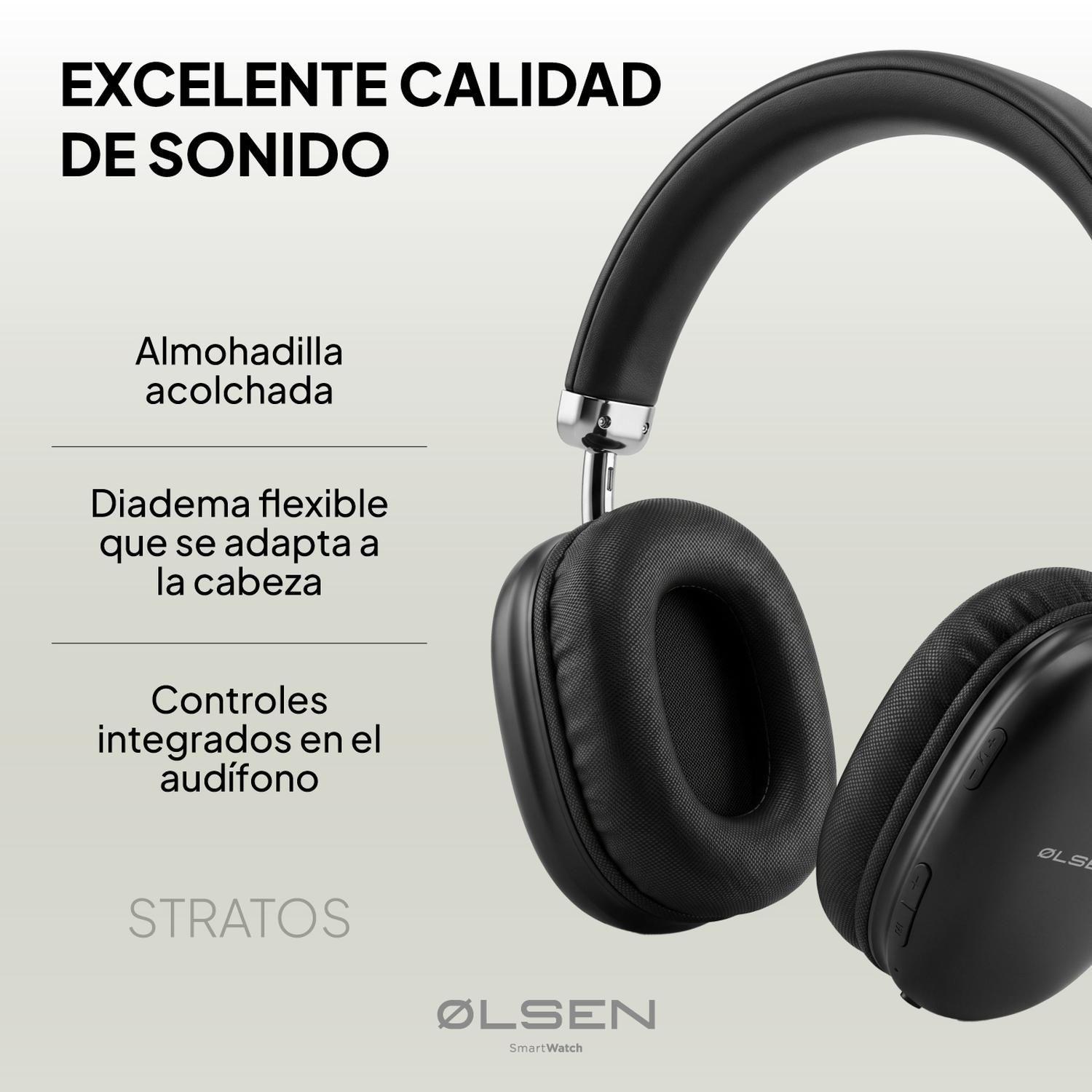 Audifonos Inalambricos Bluetooth Olsen Over-Ear + Microfono-2