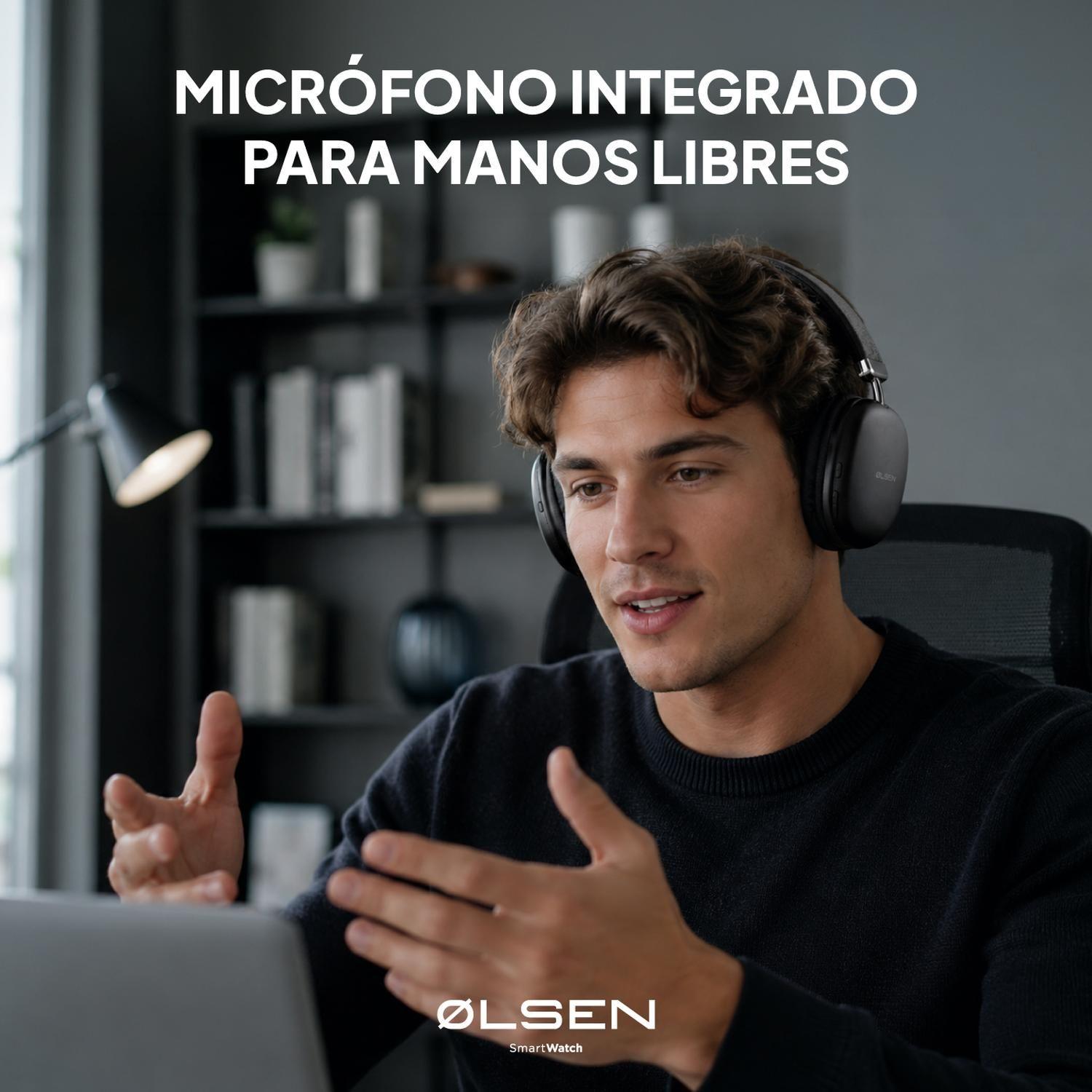 Audifonos Inalambricos Bluetooth Olsen Over-Ear + Microfono-3