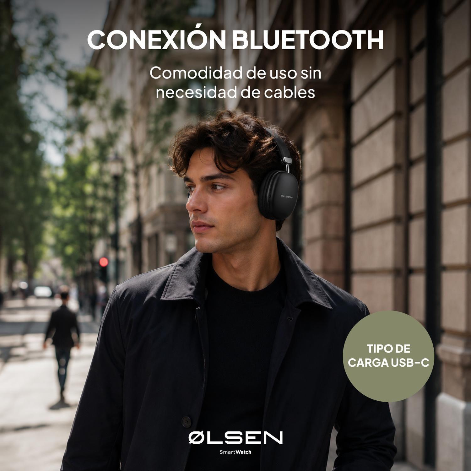 Audifonos Inalambricos Bluetooth Olsen Over-Ear + Microfono-4