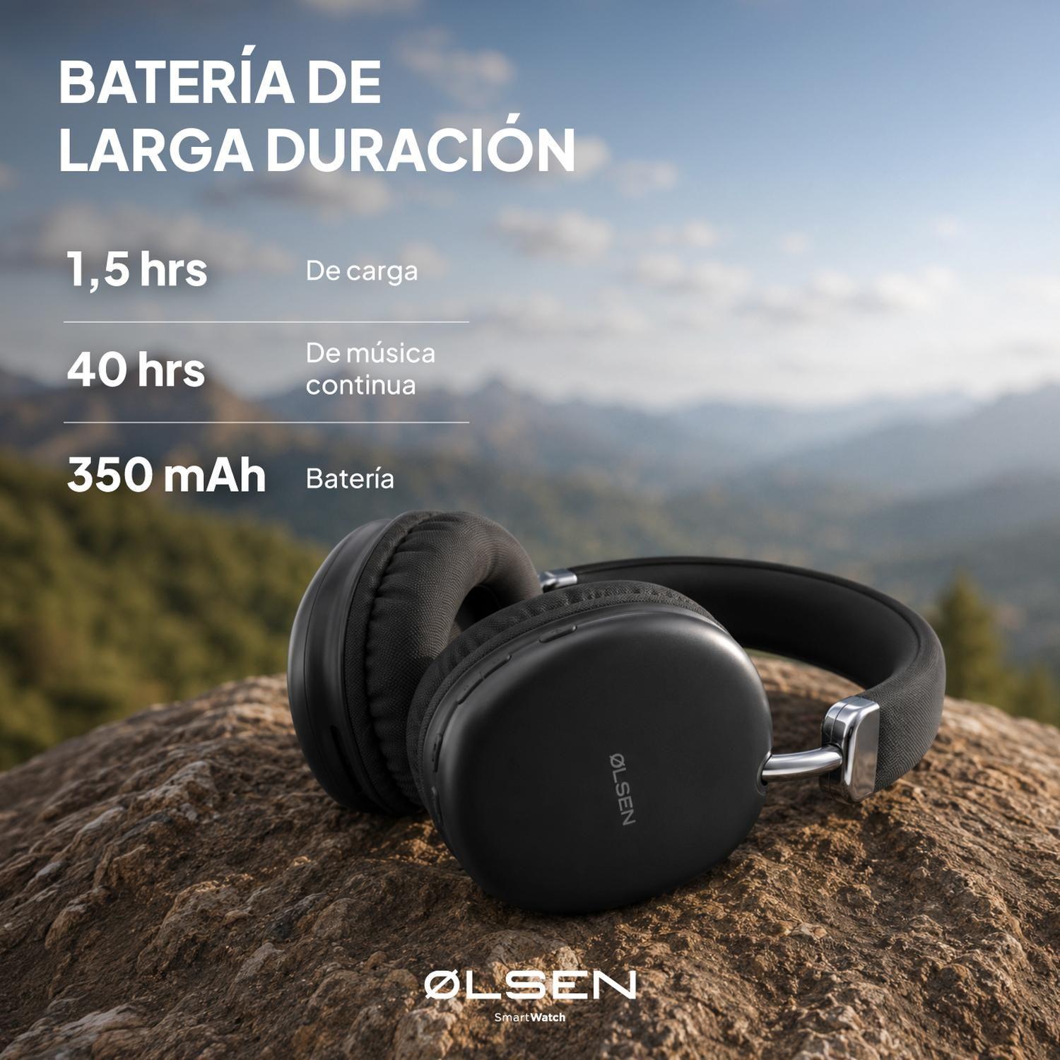 Audifonos Inalambricos Bluetooth Olsen Over-Ear + Microfono-6
