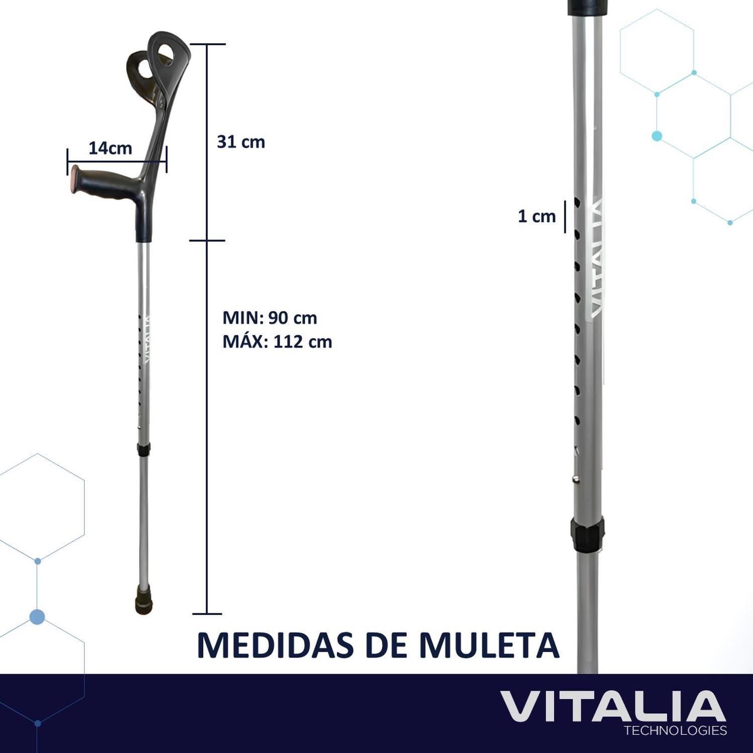 Baston Muleta Ortopedica Canadiense Vitalia Altura Regulable-6