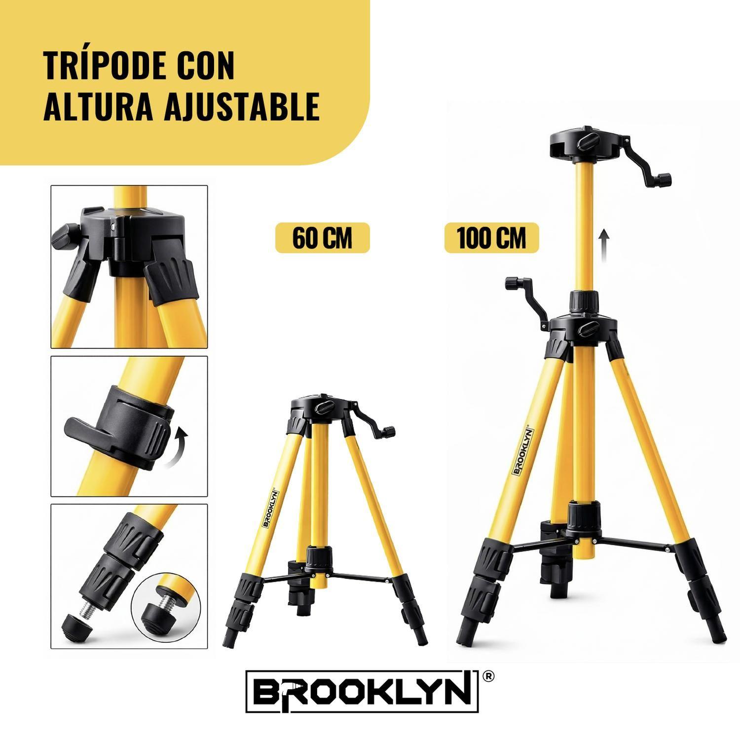 Nivel Laser Verde Brooklyn 16 Líneas Autonivelante + Tripode-7