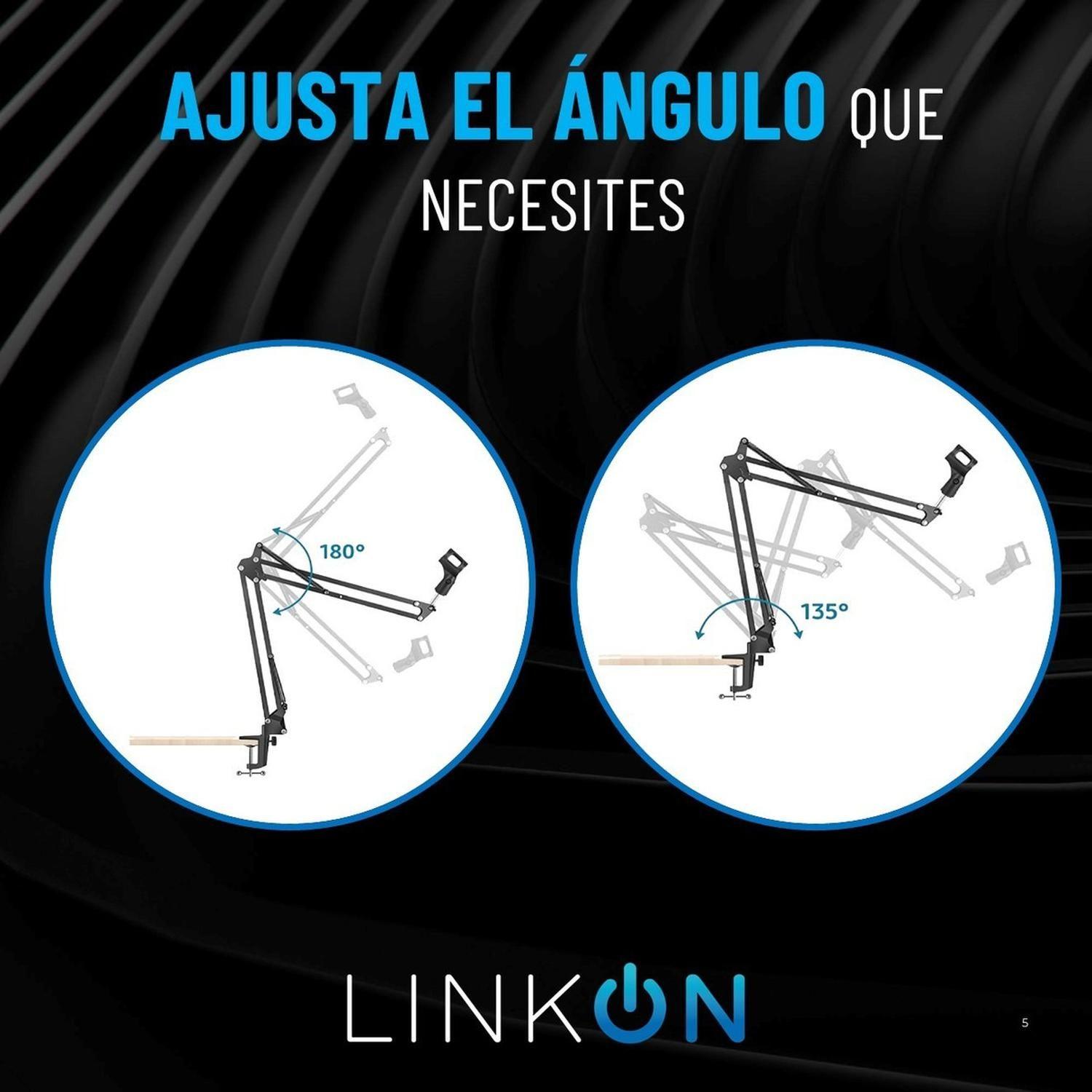 Microfono Condensador Cardioide Linkon USB Kit Brazo Antipop-4
