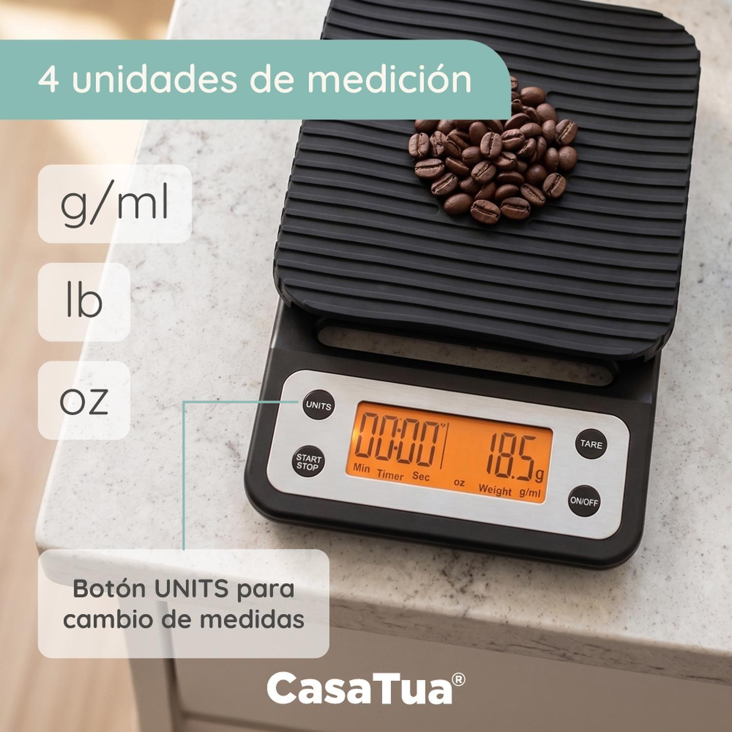 Pesa Digital Cocina CasaTua Balanza Alimentos hasta 3 Kilos-2